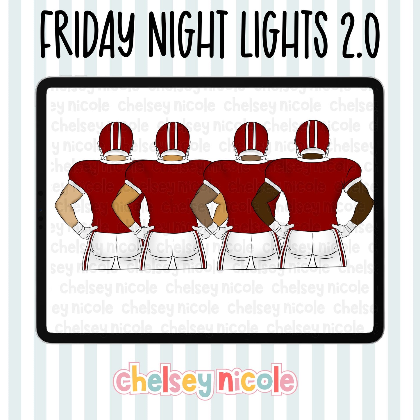 FRIDAY NIGHT LIGHTS 2.0 COLLAB  - Caplinger Creations and Chelsey Nicole Designs - Digital download 300DPI PNG FILE