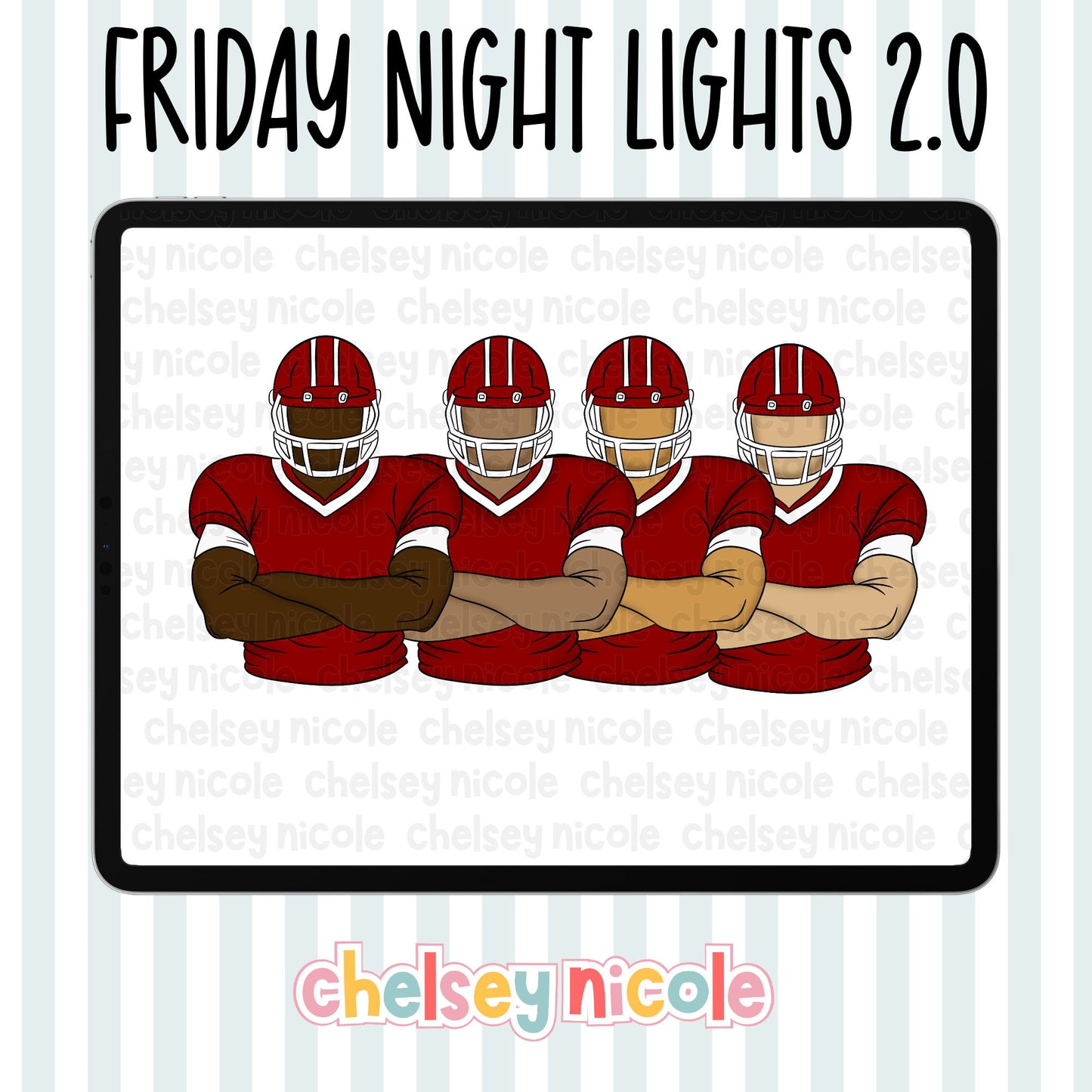 FRIDAY NIGHT LIGHTS 2.0 COLLAB  - Caplinger Creations and Chelsey Nicole Designs - Digital download 300DPI PNG FILE
