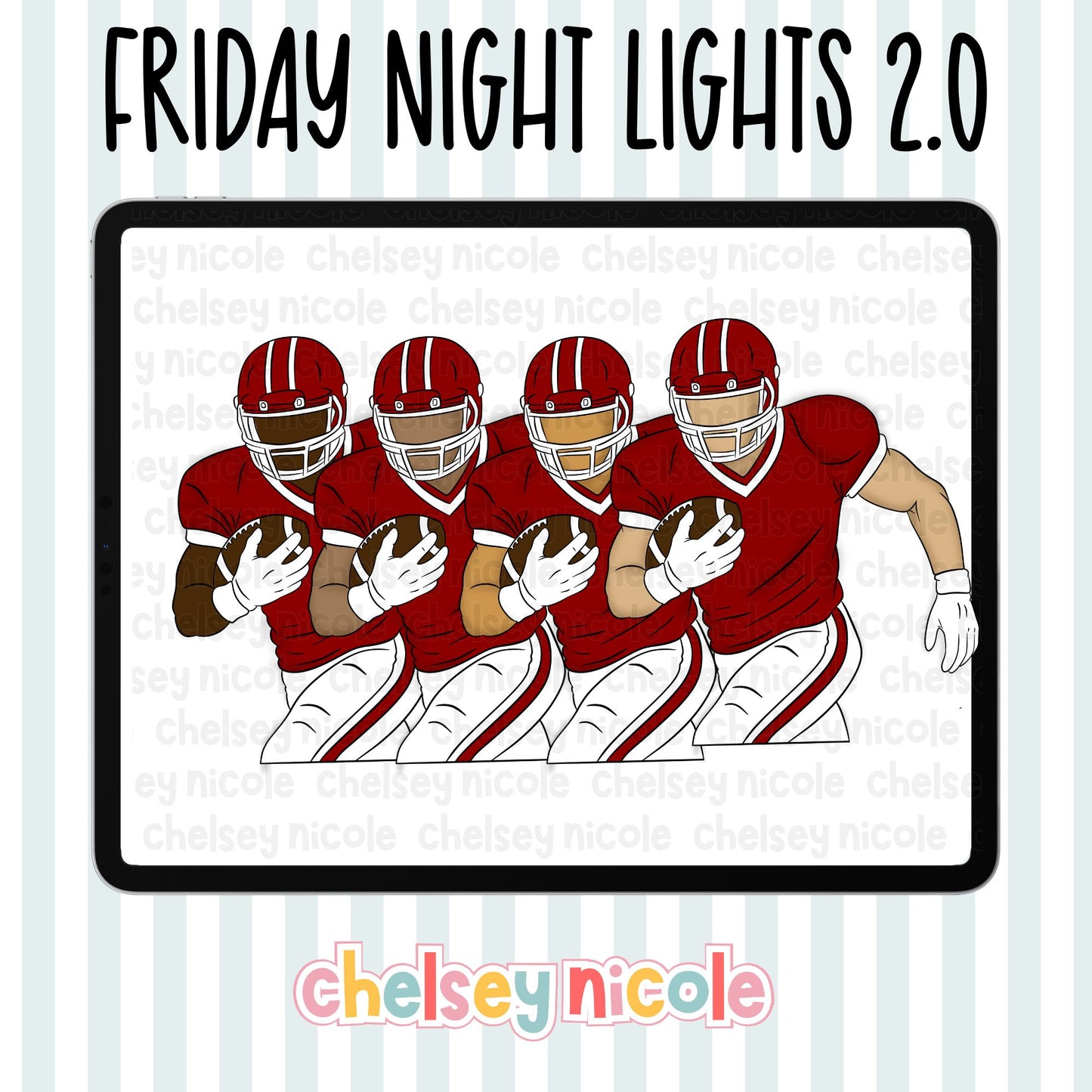 FRIDAY NIGHT LIGHTS 2.0 COLLAB  - Caplinger Creations and Chelsey Nicole Designs - Digital download 300DPI PNG FILE