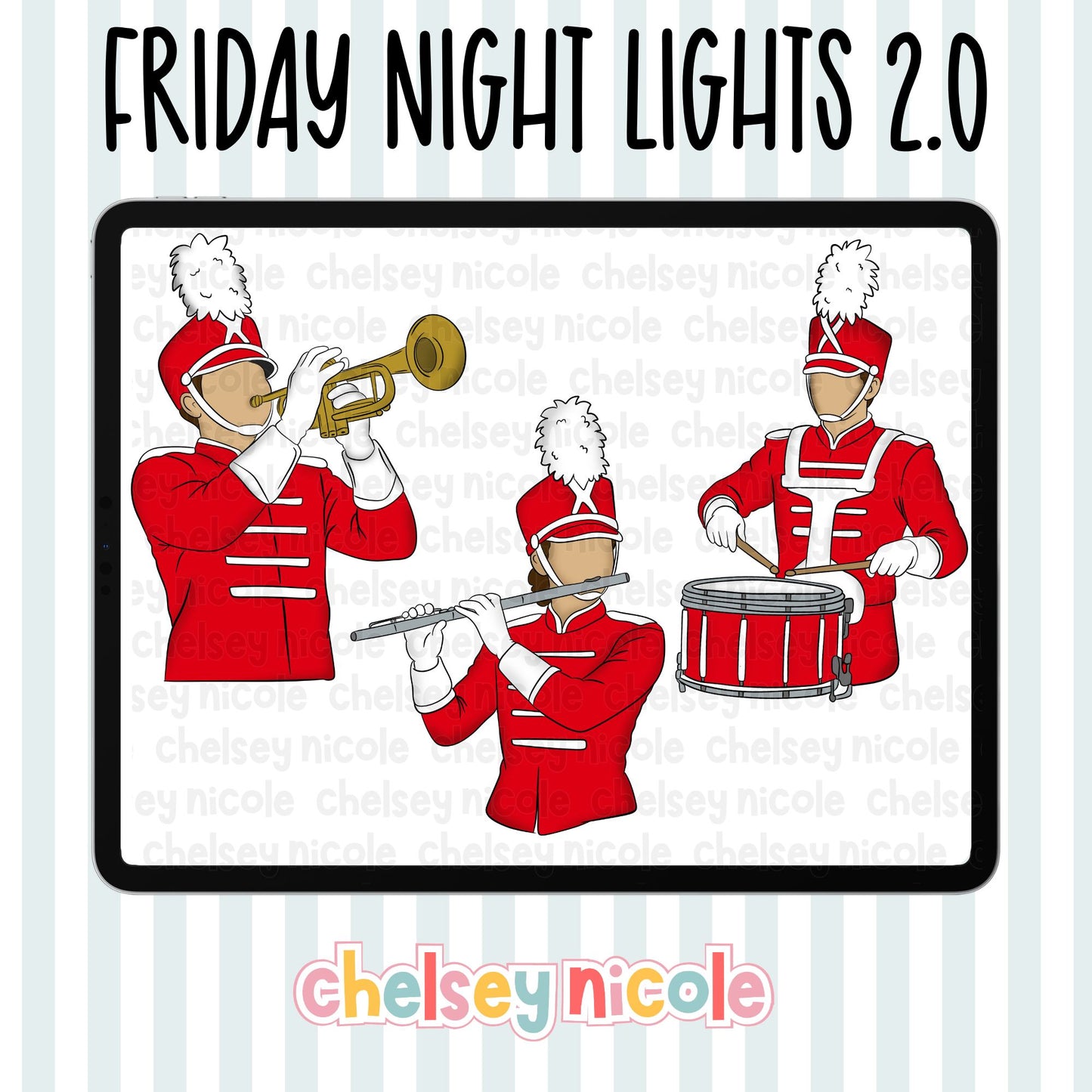 FRIDAY NIGHT LIGHTS 2.0 COLLAB  - Caplinger Creations and Chelsey Nicole Designs - Digital download 300DPI PNG FILE
