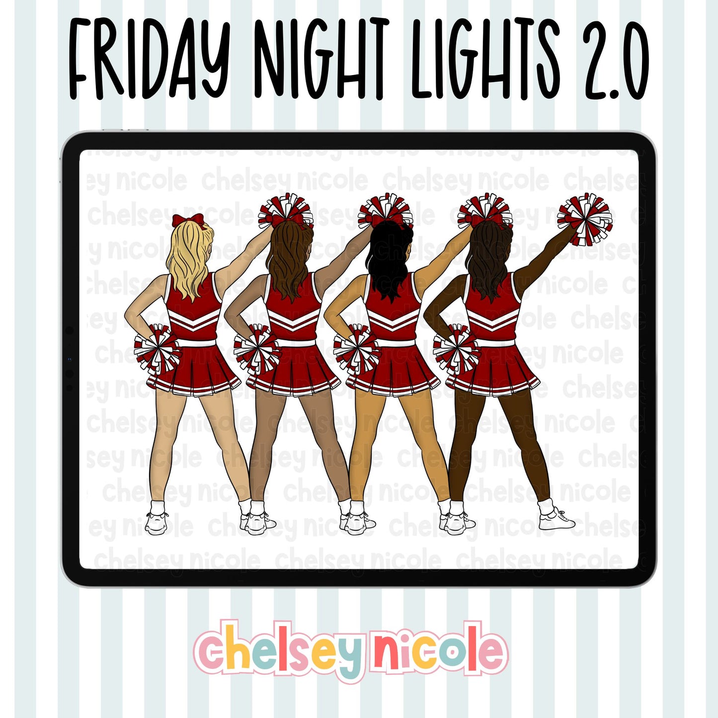 FRIDAY NIGHT LIGHTS 2.0 COLLAB  - Caplinger Creations and Chelsey Nicole Designs - Digital download 300DPI PNG FILE