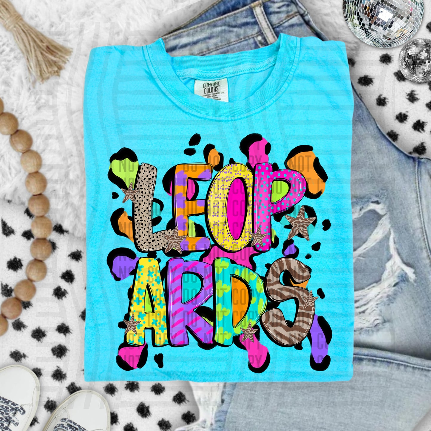 Funky Mix-Up Leopard Spot Mascots - Custom + Dropdown - 300 dpi Digital Download