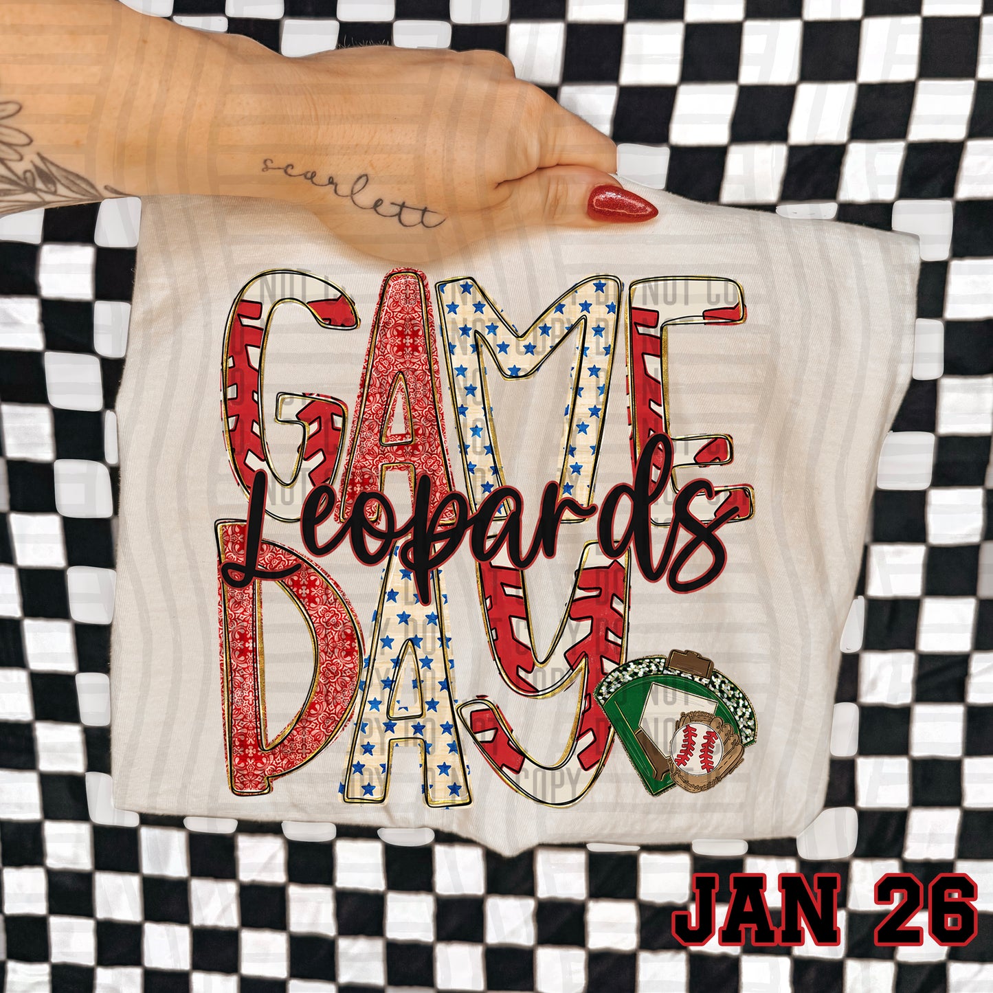Game Day BASEBALL- Custom + DROPDOWN - 300 DPI digital download