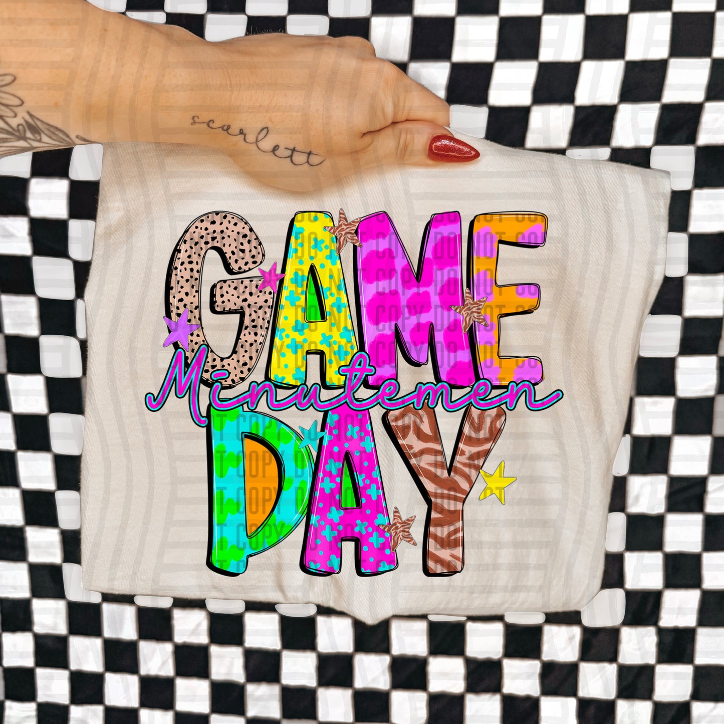 Funky Mix Up Game Day Custom + Dropdown  - 300 dpi Digital Download