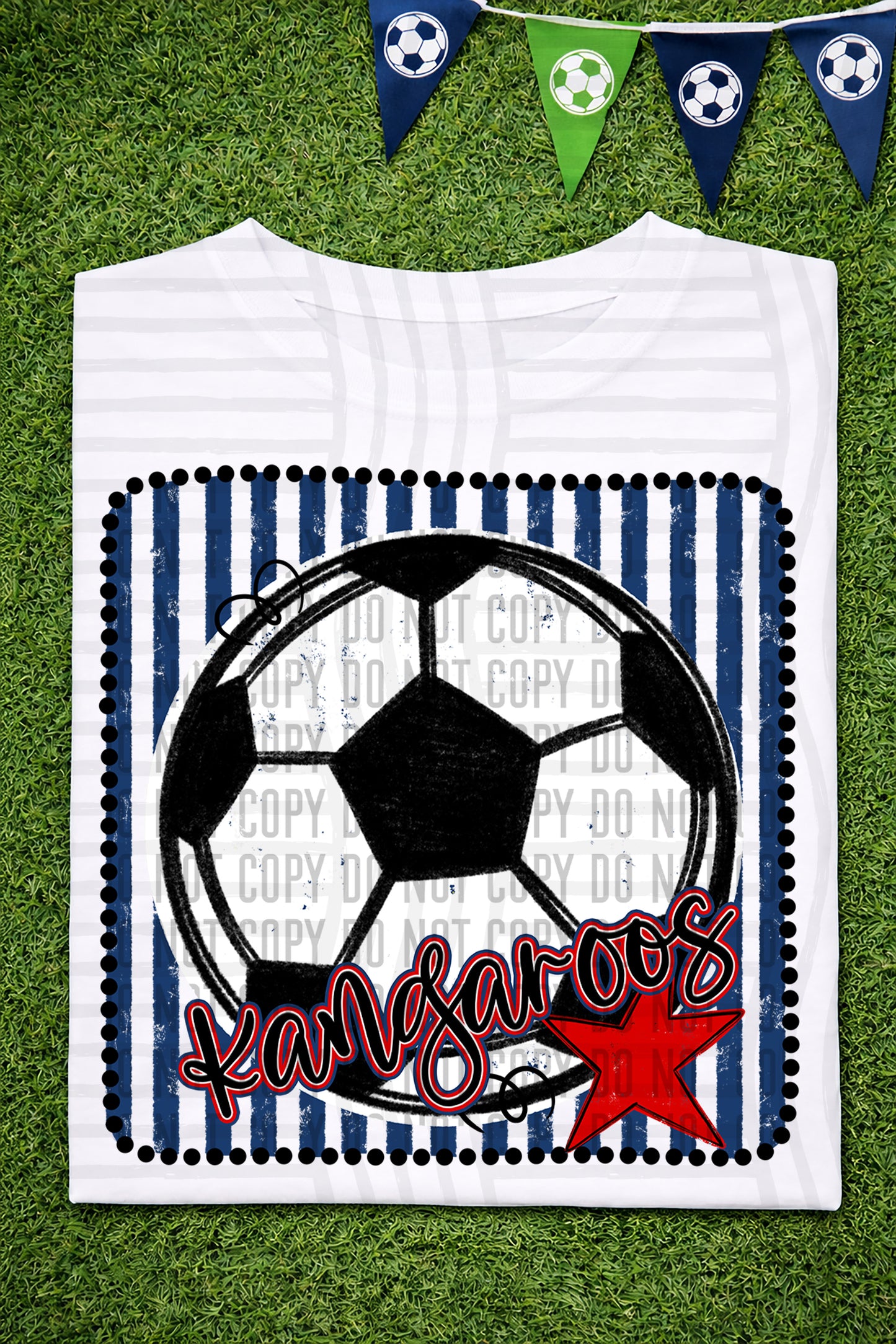 Soccer RWB Framed -  Custom + DROPDOWN - 300 DPI digital download