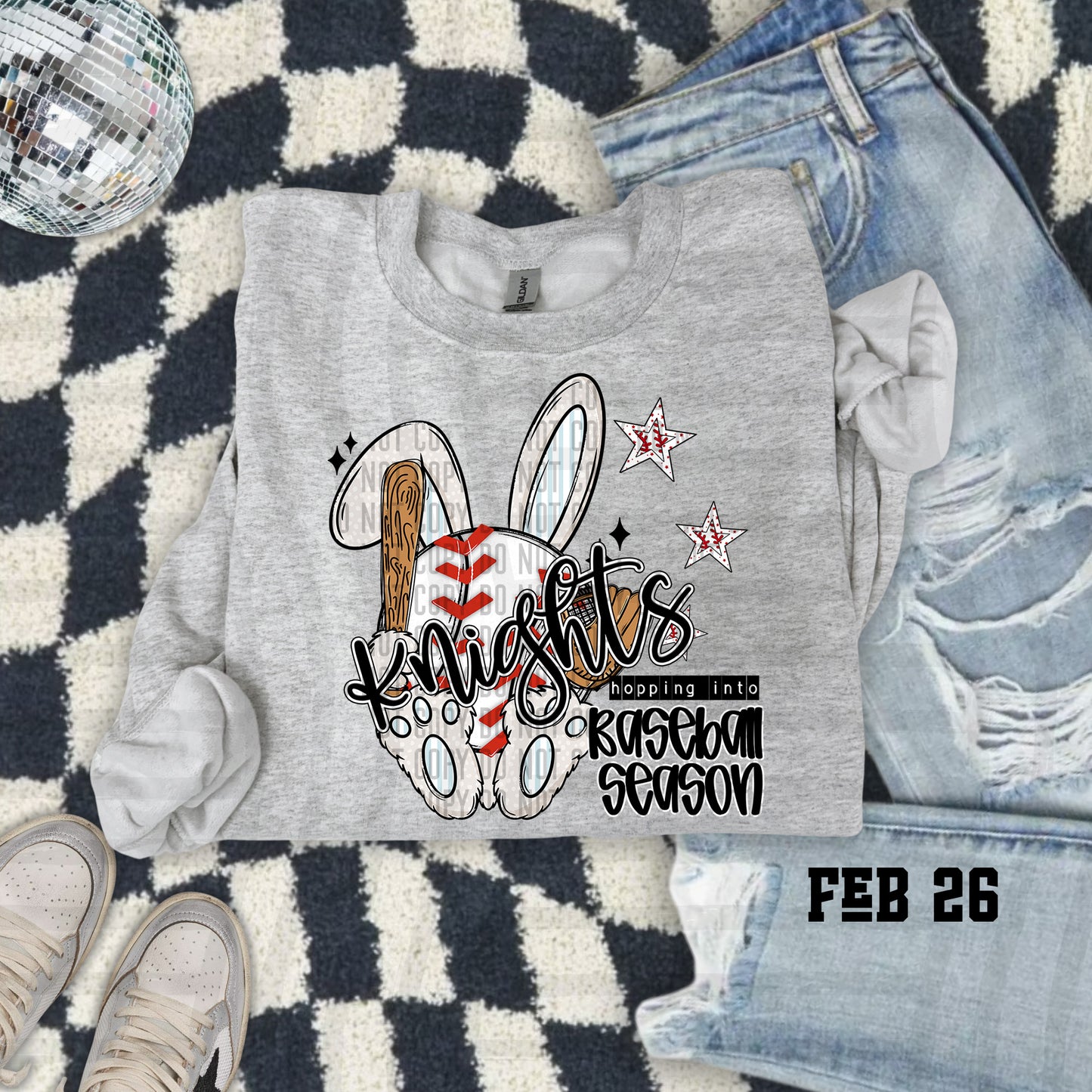 Hopping into Baseball Season - Custom + Dropdown menu - 300 DPI digital design