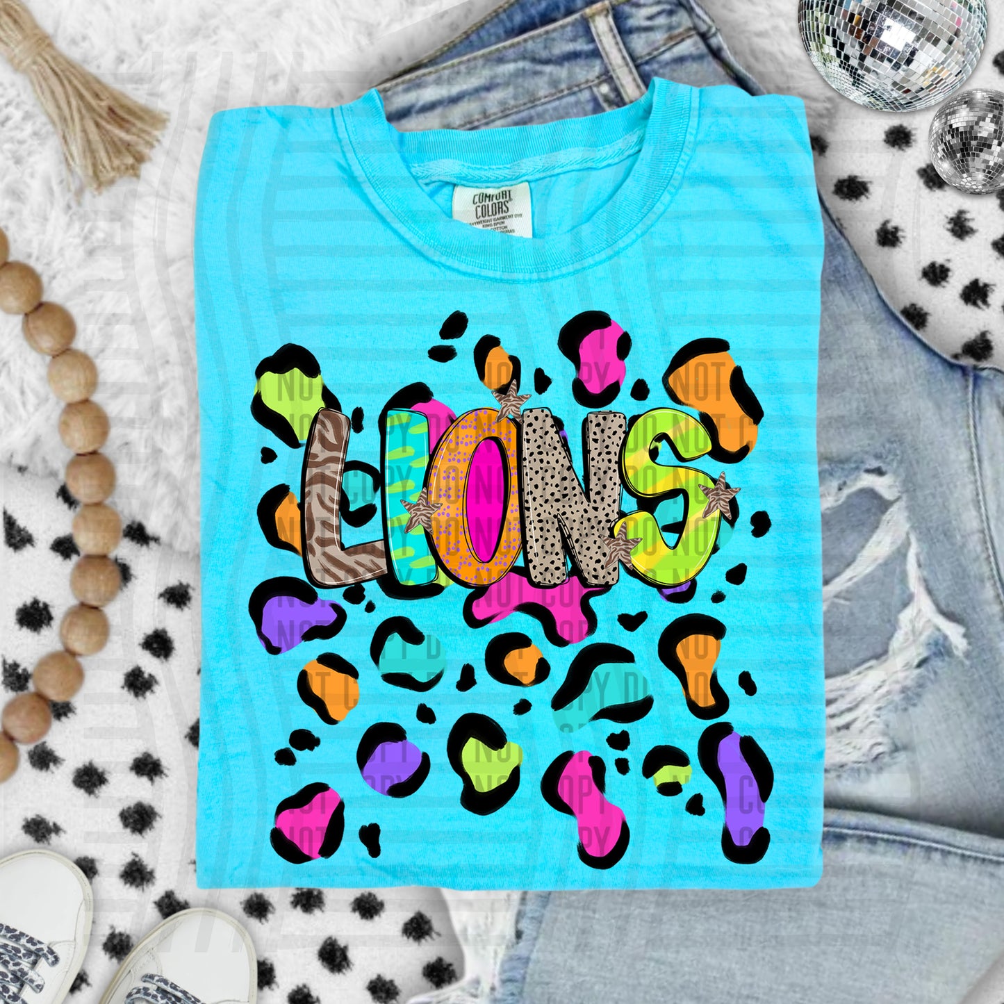 Funky Mix-Up Leopard Spot Mascots - Custom + Dropdown - 300 dpi Digital Download