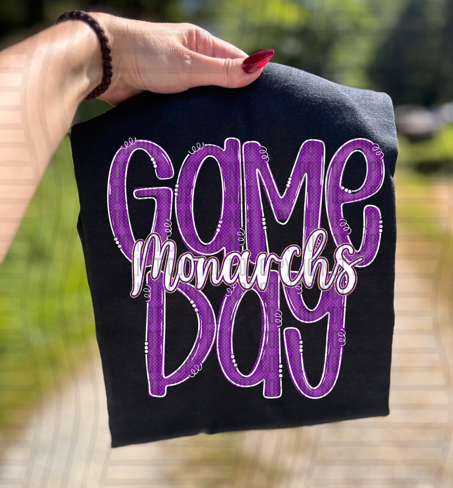 Purple - GAME DAY Doodles - 300 dpi Digital Download