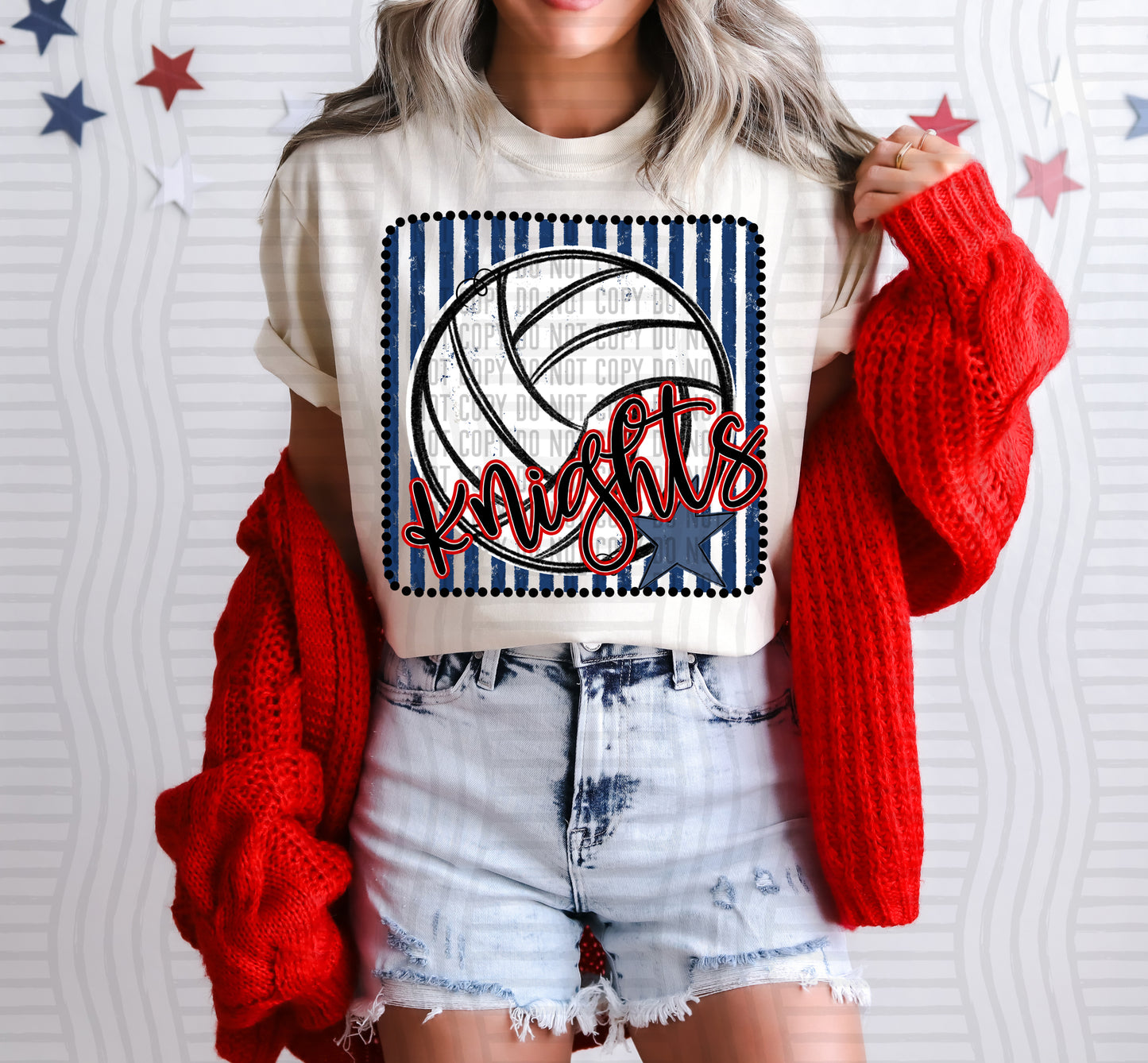 Volleyball RWB Framed -  Custom + DROPDOWN - 300 DPI digital download