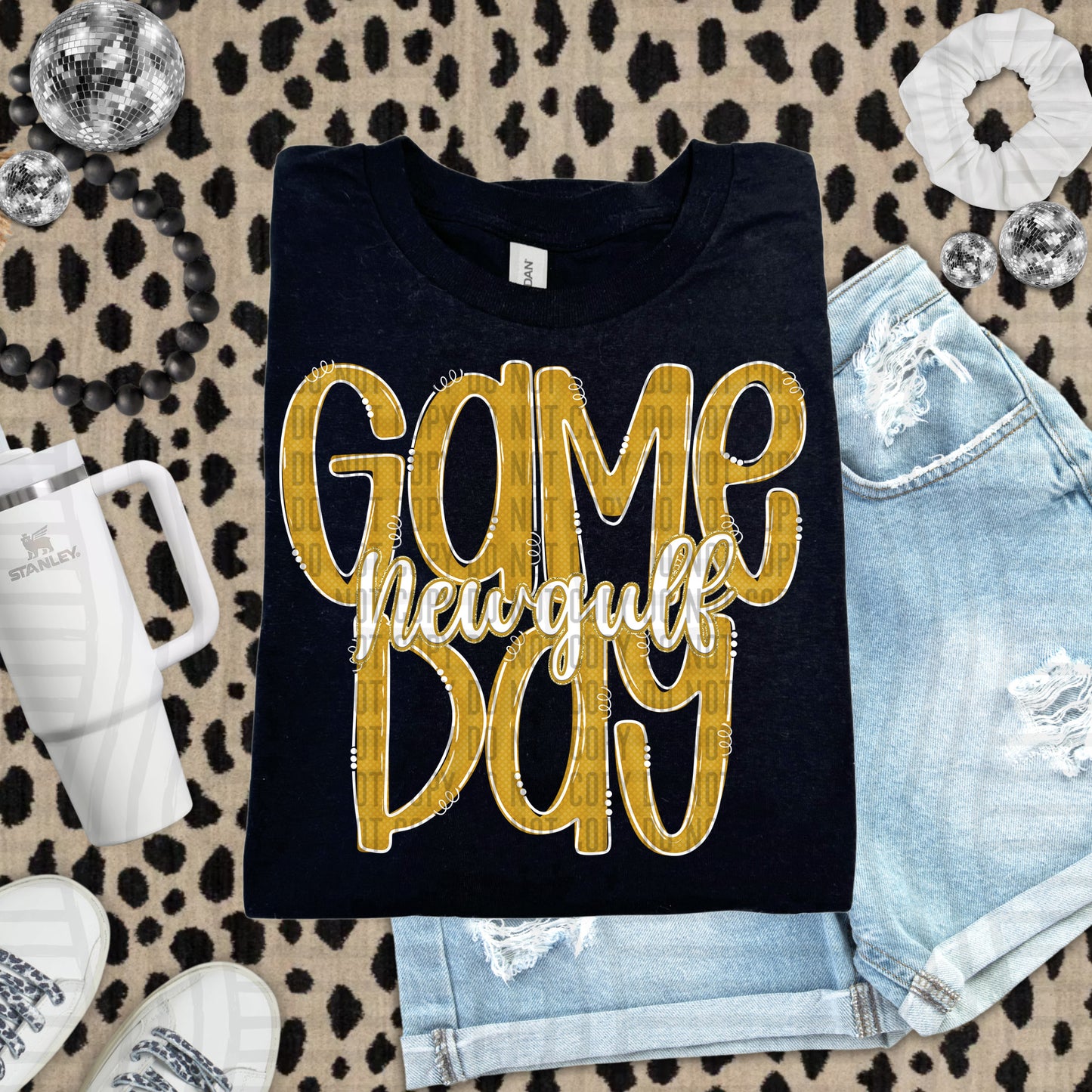 Gold- GAME DAY Doodles - 300 dpi Digital Download