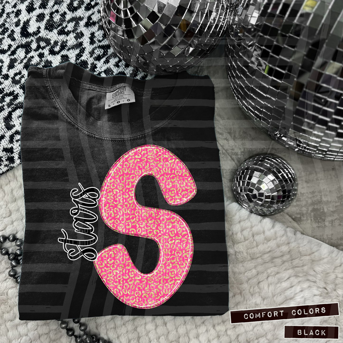 Pink Leopard Single Letter - Dropdown + CUSTOM- Digital Download 300DPI PNG FILE