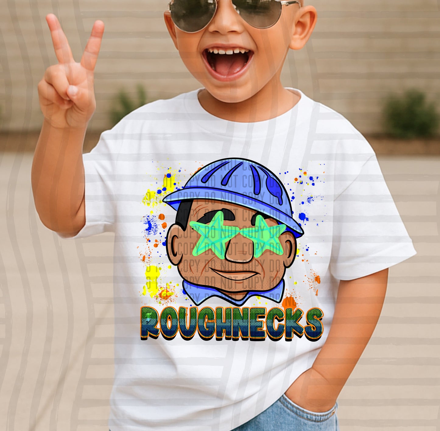 Paint Splatter STARRY EYED mascots blue/green/orange -  Digital Download 300DPI PNG FILE