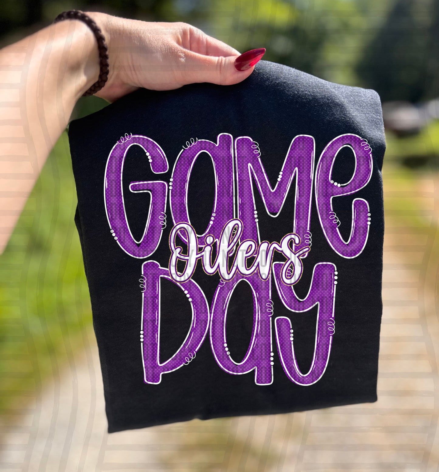 Purple - GAME DAY Doodles - 300 dpi Digital Download