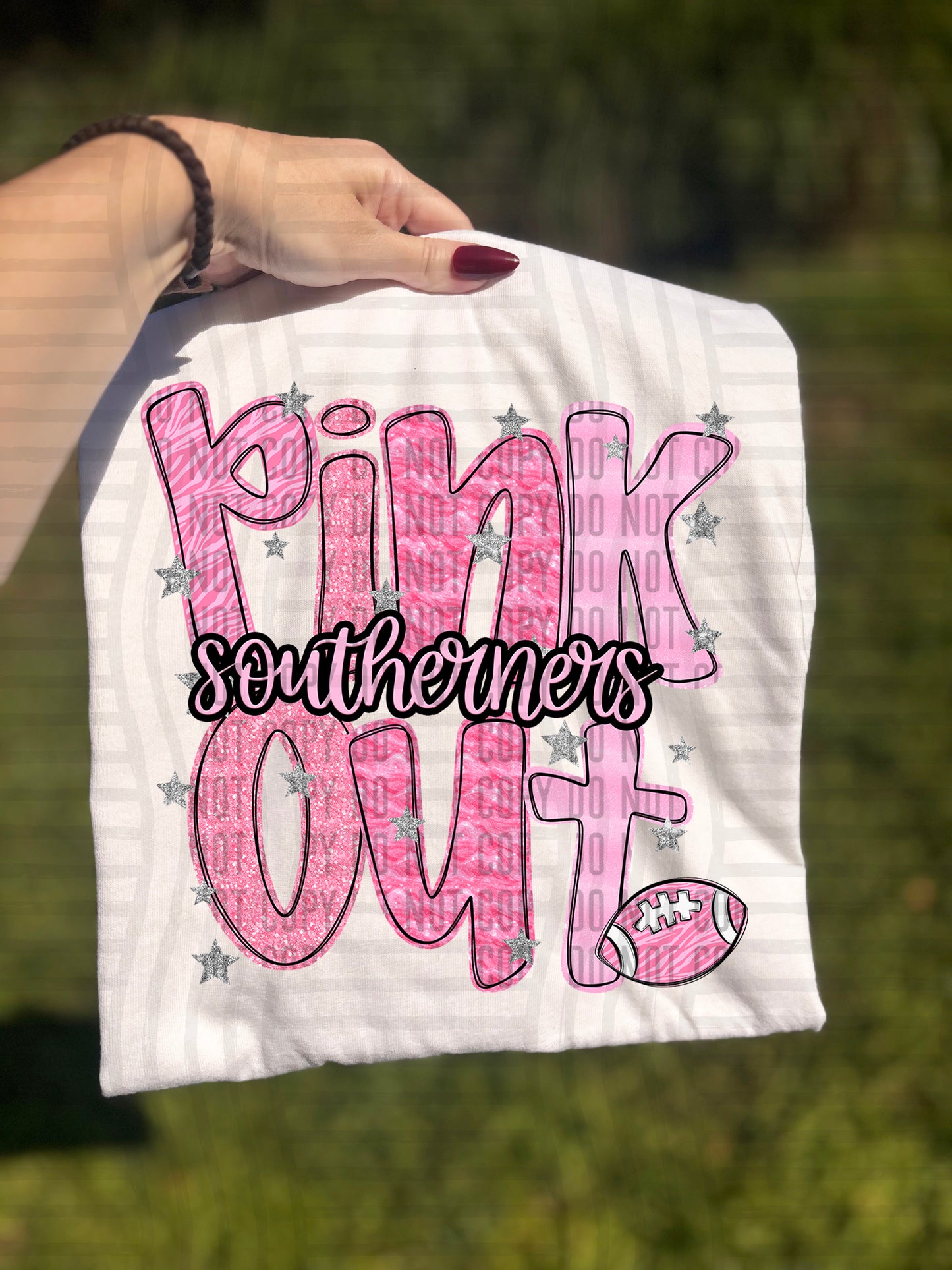 PINK OUT Football + CUSTOM - Dropdown - Digital Download 300DPI PNG FILE