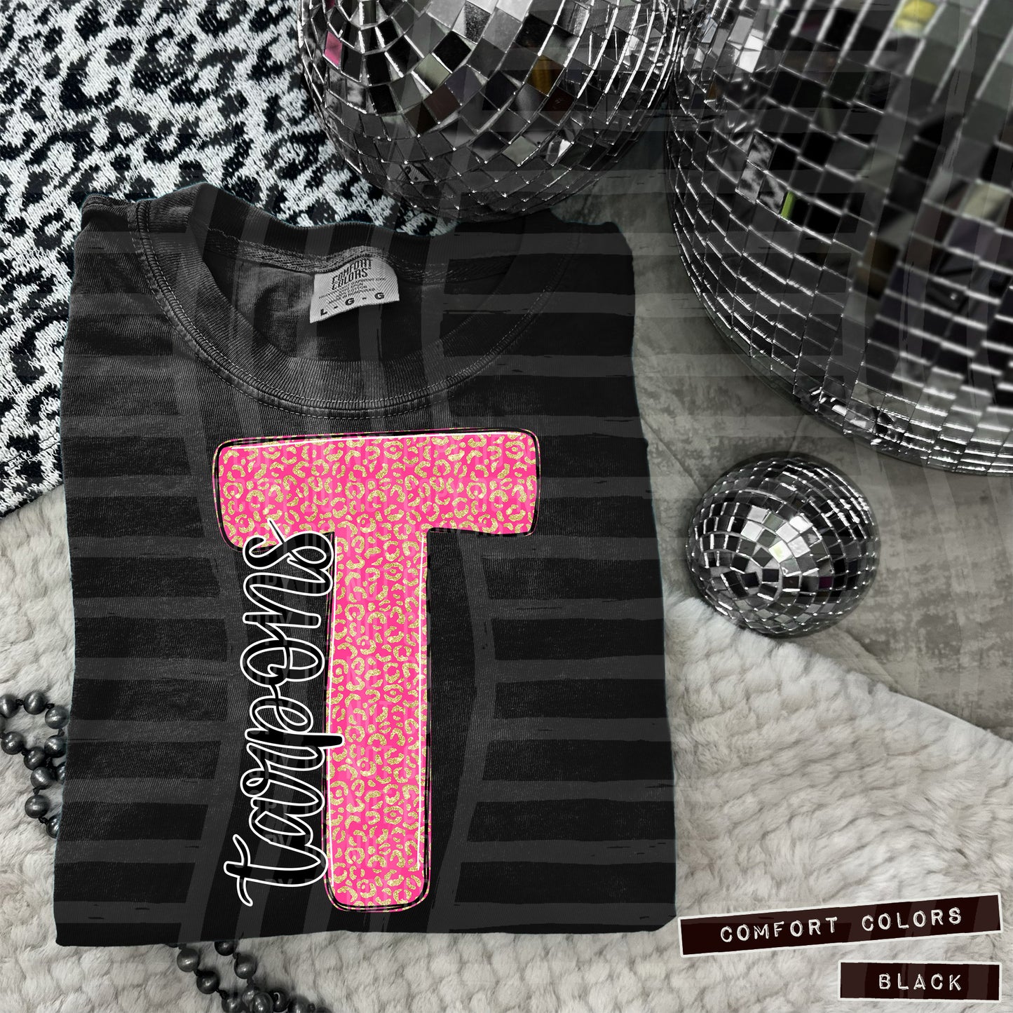 Pink Leopard Single Letter - Dropdown + CUSTOM- Digital Download 300DPI PNG FILE