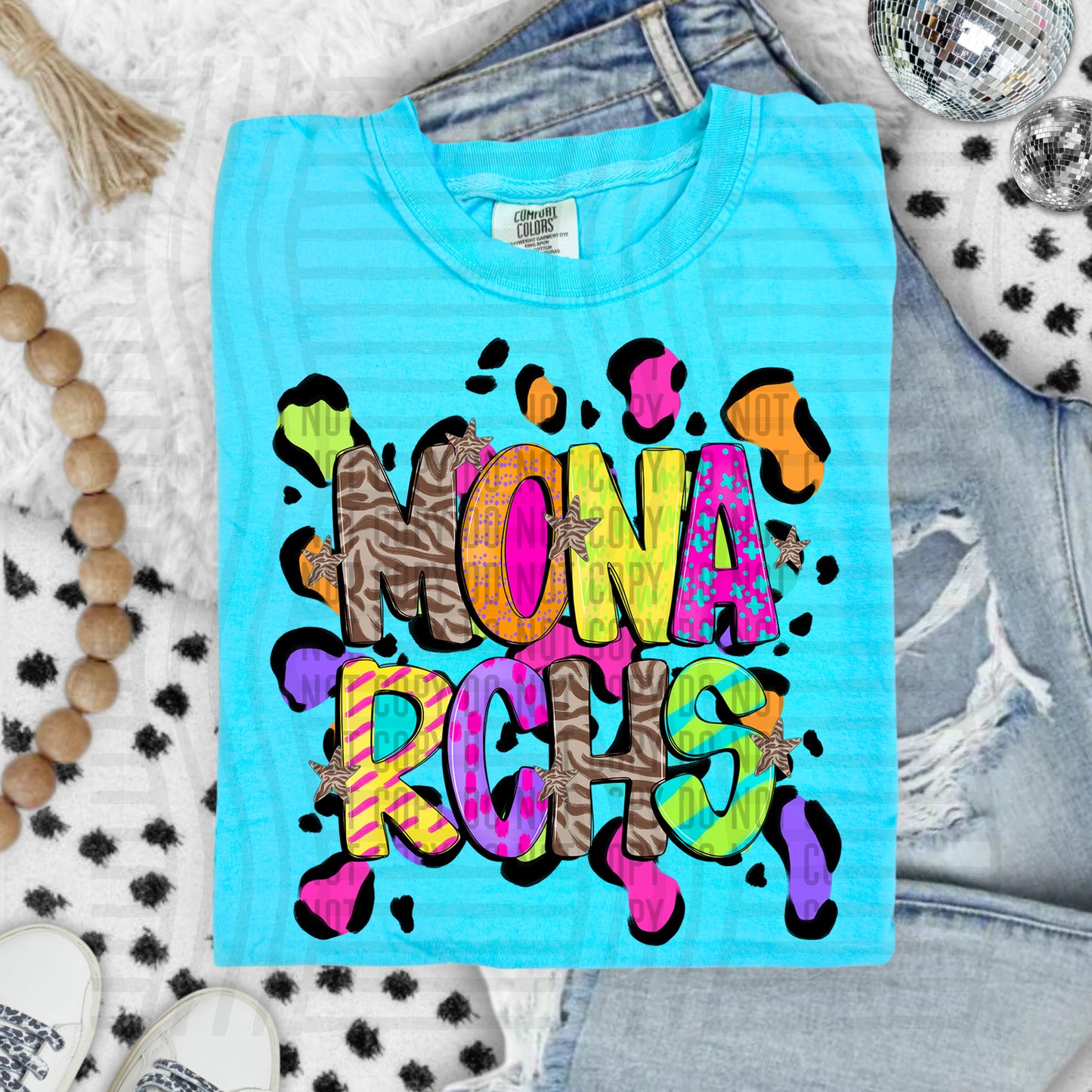 Funky Mix-Up Leopard Spot Mascots - Custom + Dropdown - 300 dpi Digital Download