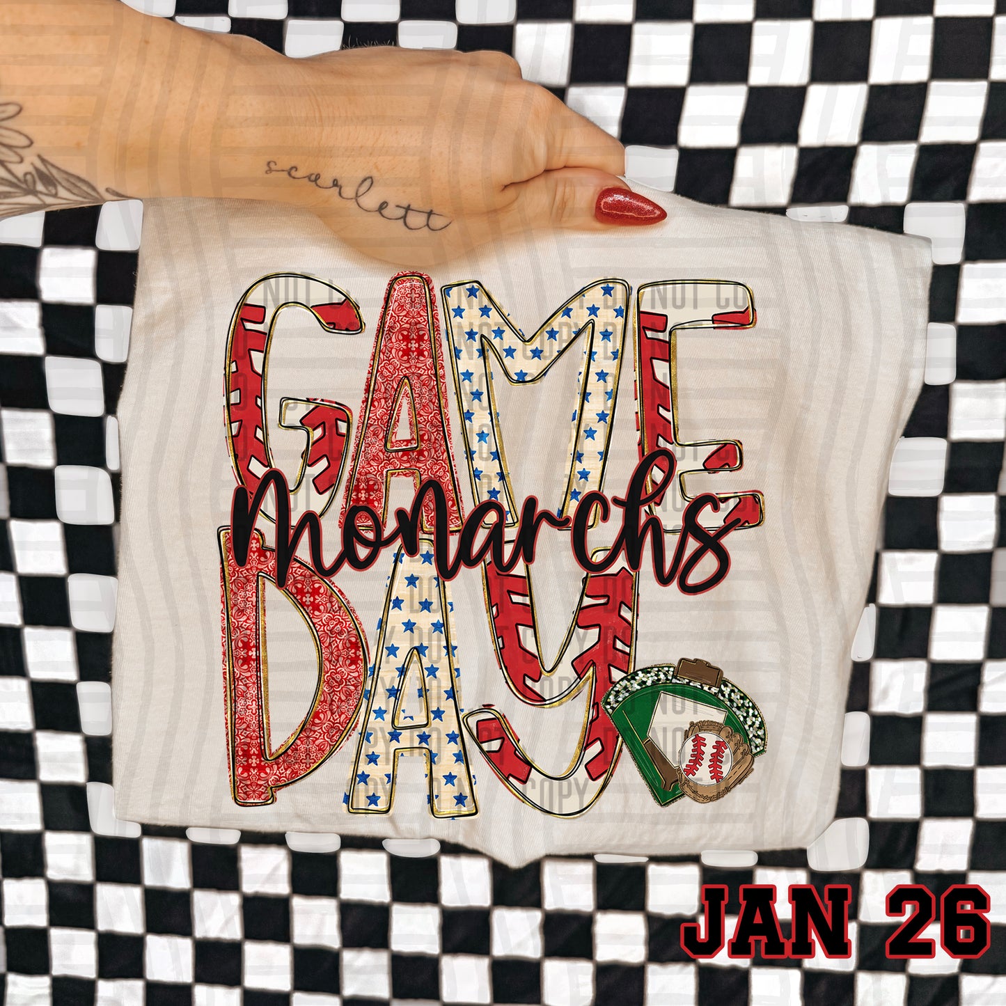 Game Day BASEBALL- Custom + DROPDOWN - 300 DPI digital download