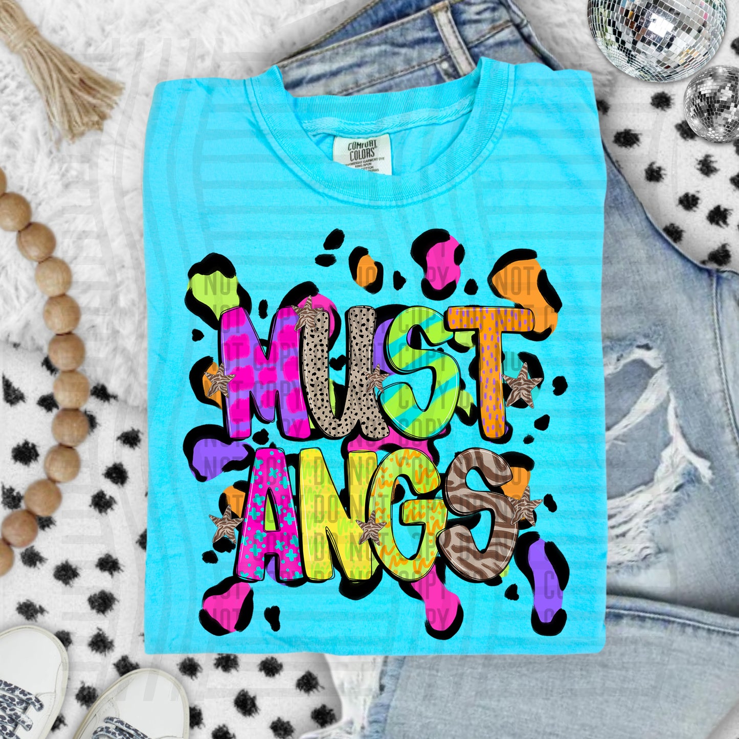 Funky Mix-Up Leopard Spot Mascots - Custom + Dropdown - 300 dpi Digital Download