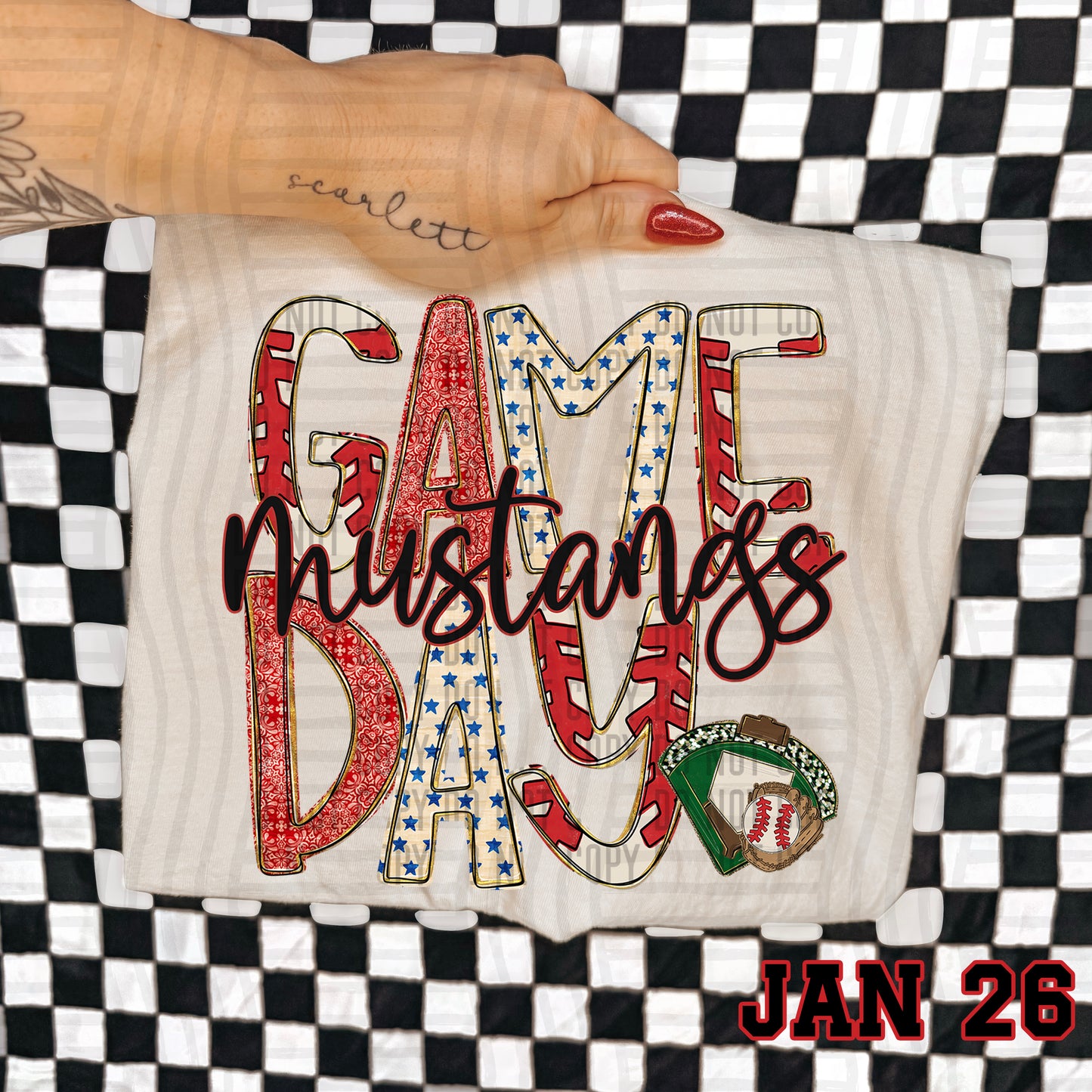 Game Day BASEBALL- Custom + DROPDOWN - 300 DPI digital download