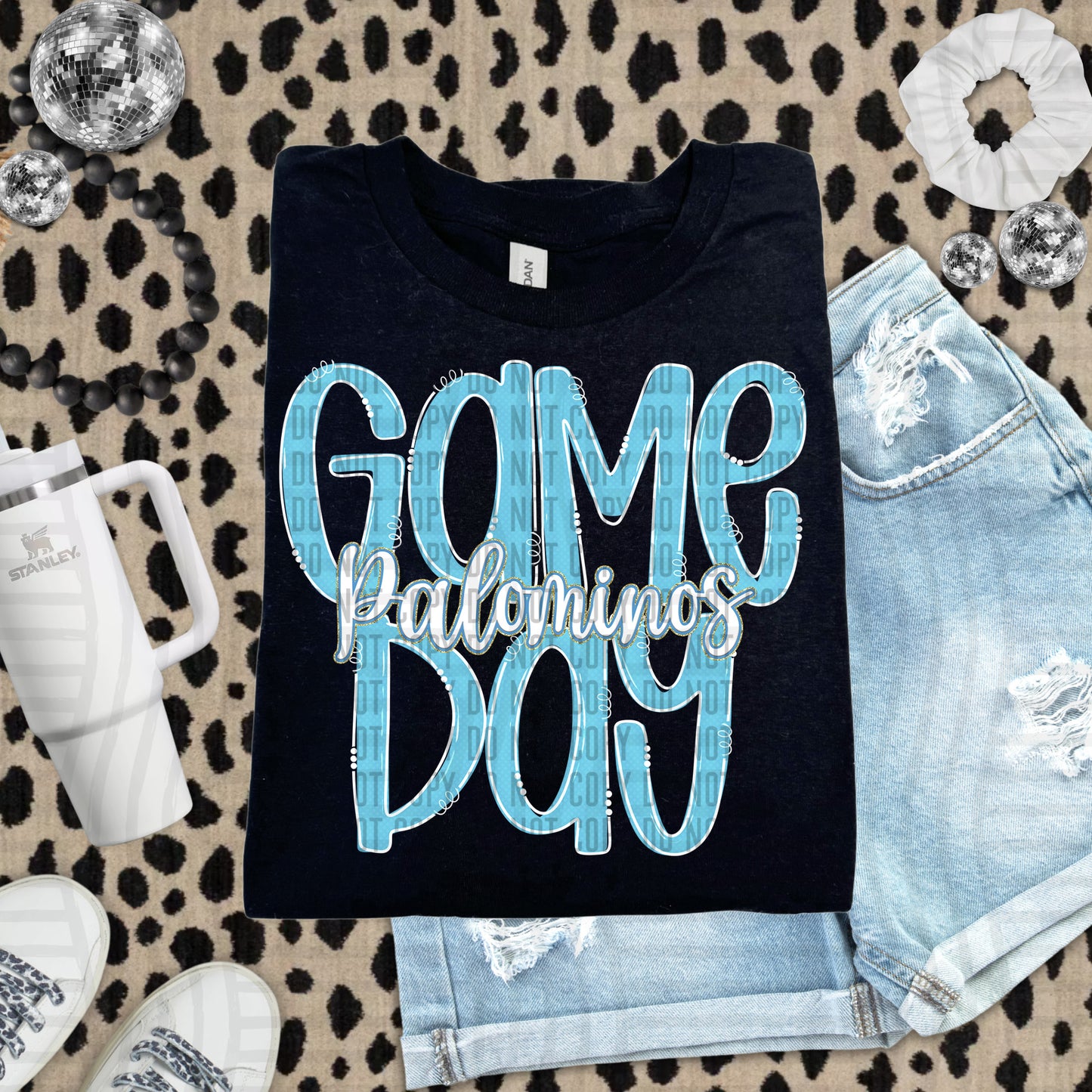 Bright Blue - GAME DAY Doodles - 300 dpi Digital Download