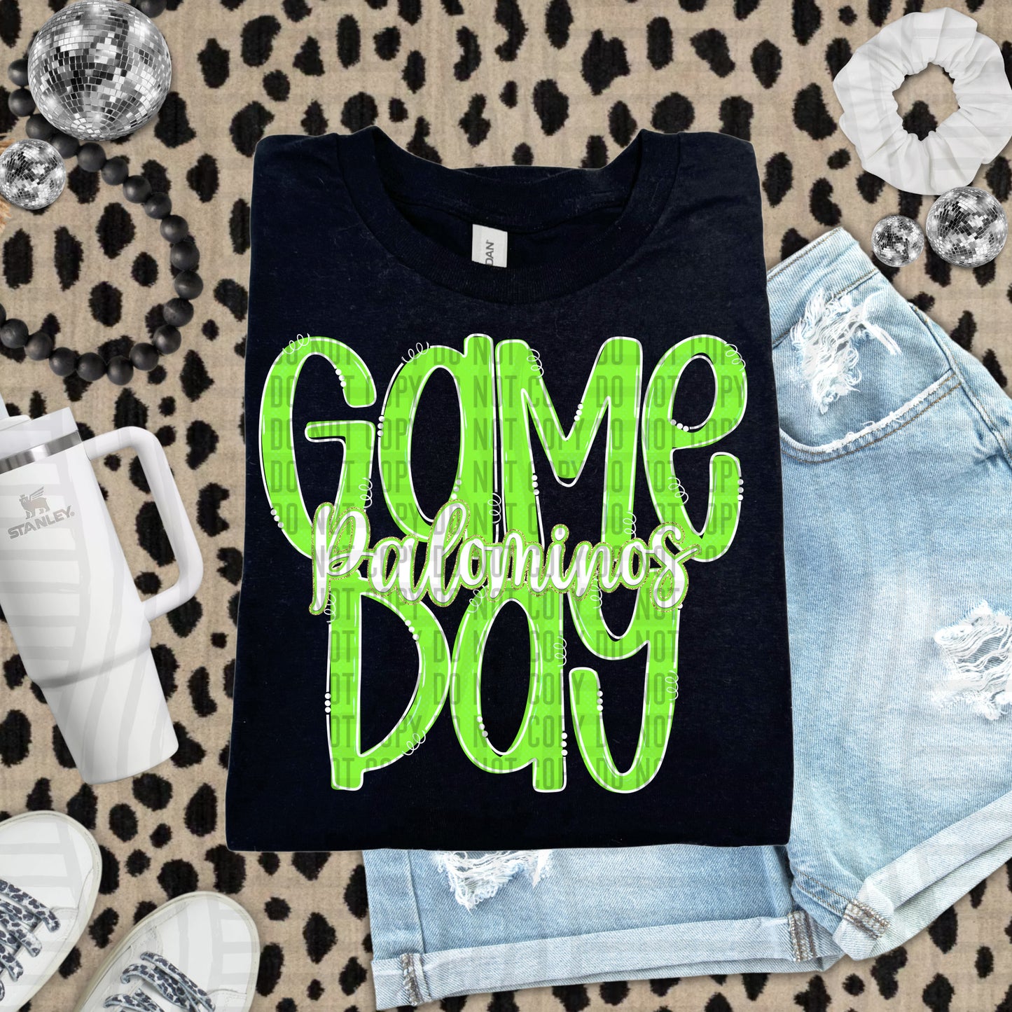 Lime- GAME DAY Doodles - 300 dpi Digital Download