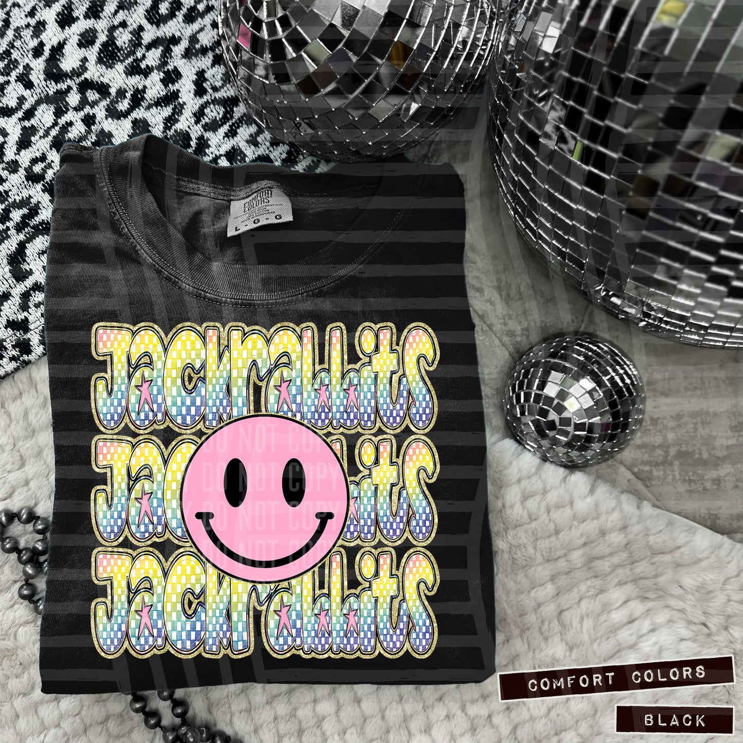 Rainbow Checker Pink Happy Triple Stacked - Digital Download 300DPI PNG FILE
