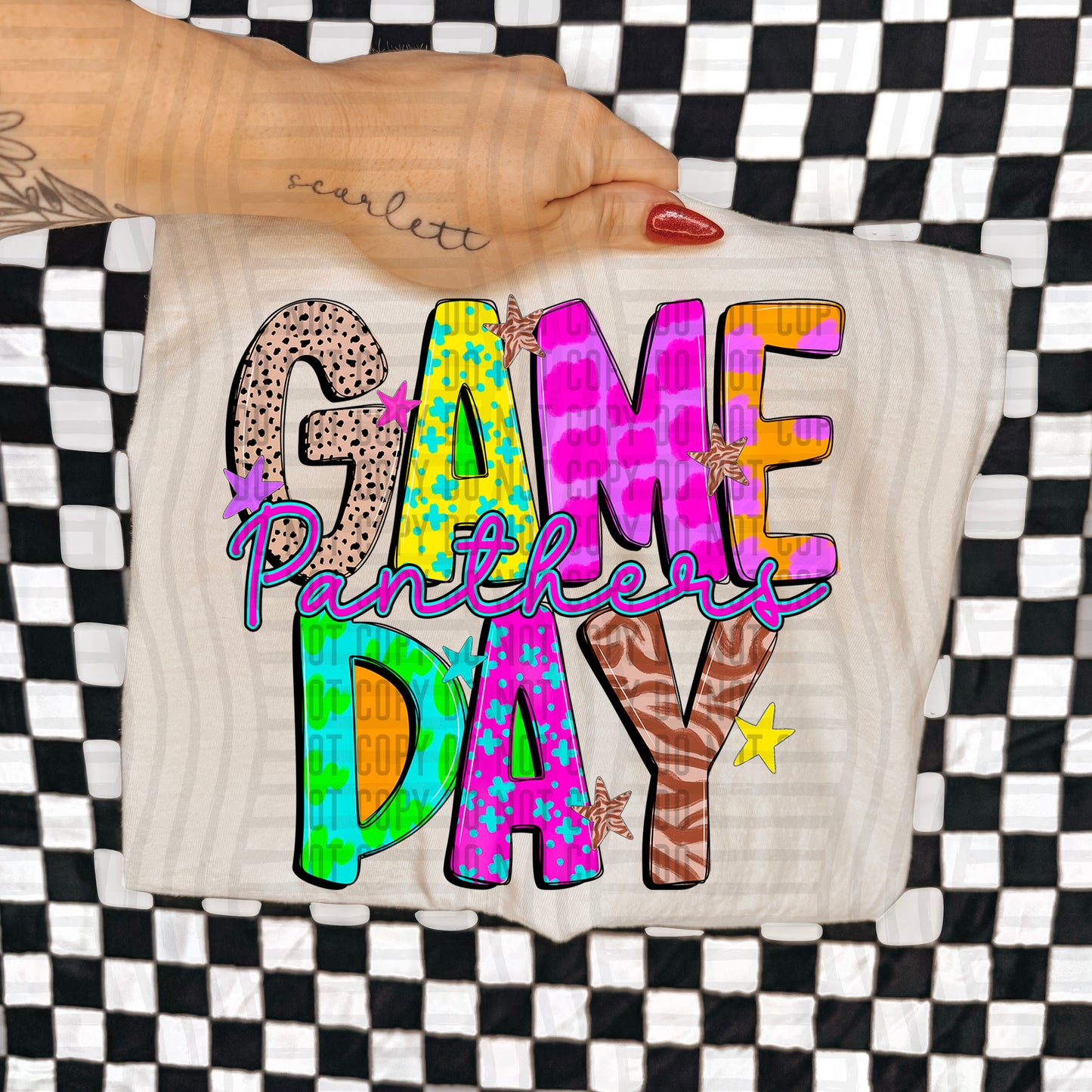 Funky Mix Up Game Day Custom + Dropdown  - 300 dpi Digital Download