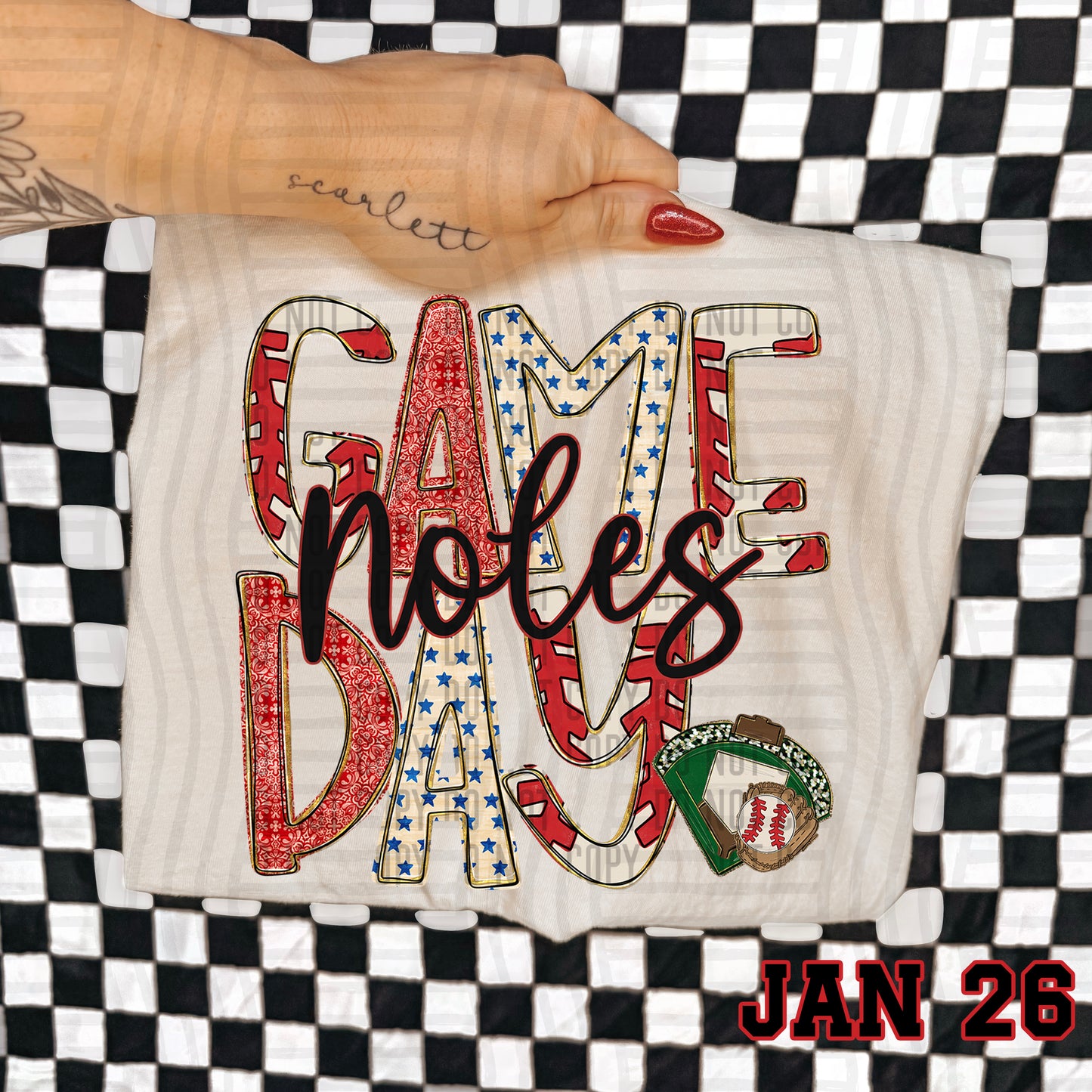 Game Day BASEBALL- Custom + DROPDOWN - 300 DPI digital download