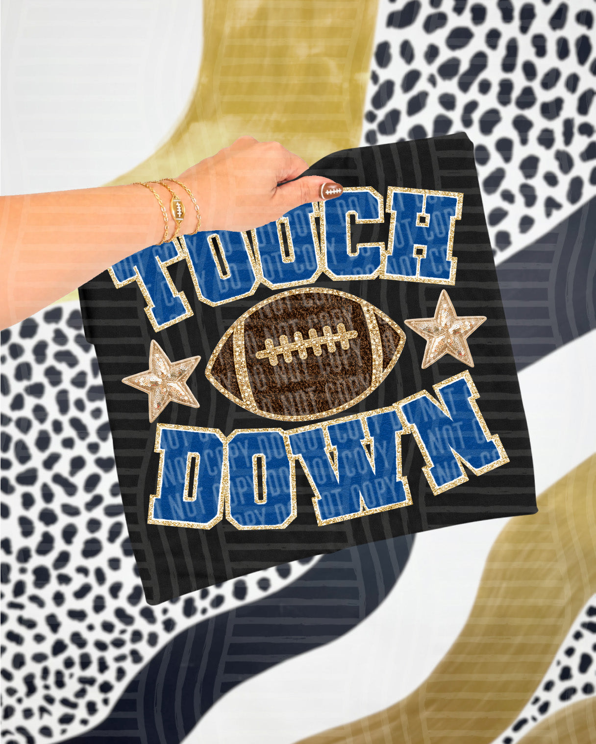 TOUCHDOWN FAUX CHENILLE CC 2608-0006- Digital Download 300 DPI PNG FILE