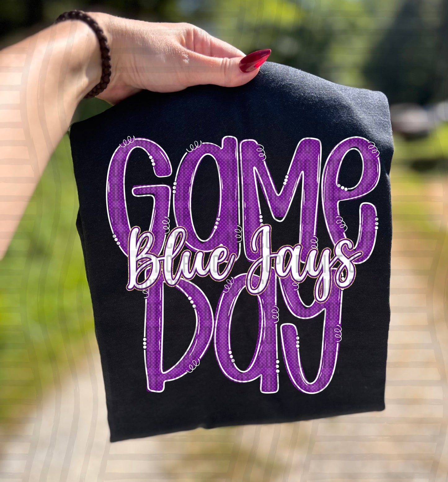 Purple - GAME DAY Doodles - 300 dpi Digital Download