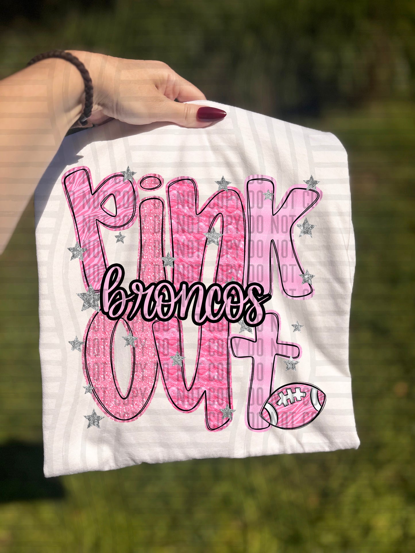PINK OUT Football + CUSTOM - Dropdown - Digital Download 300DPI PNG FILE