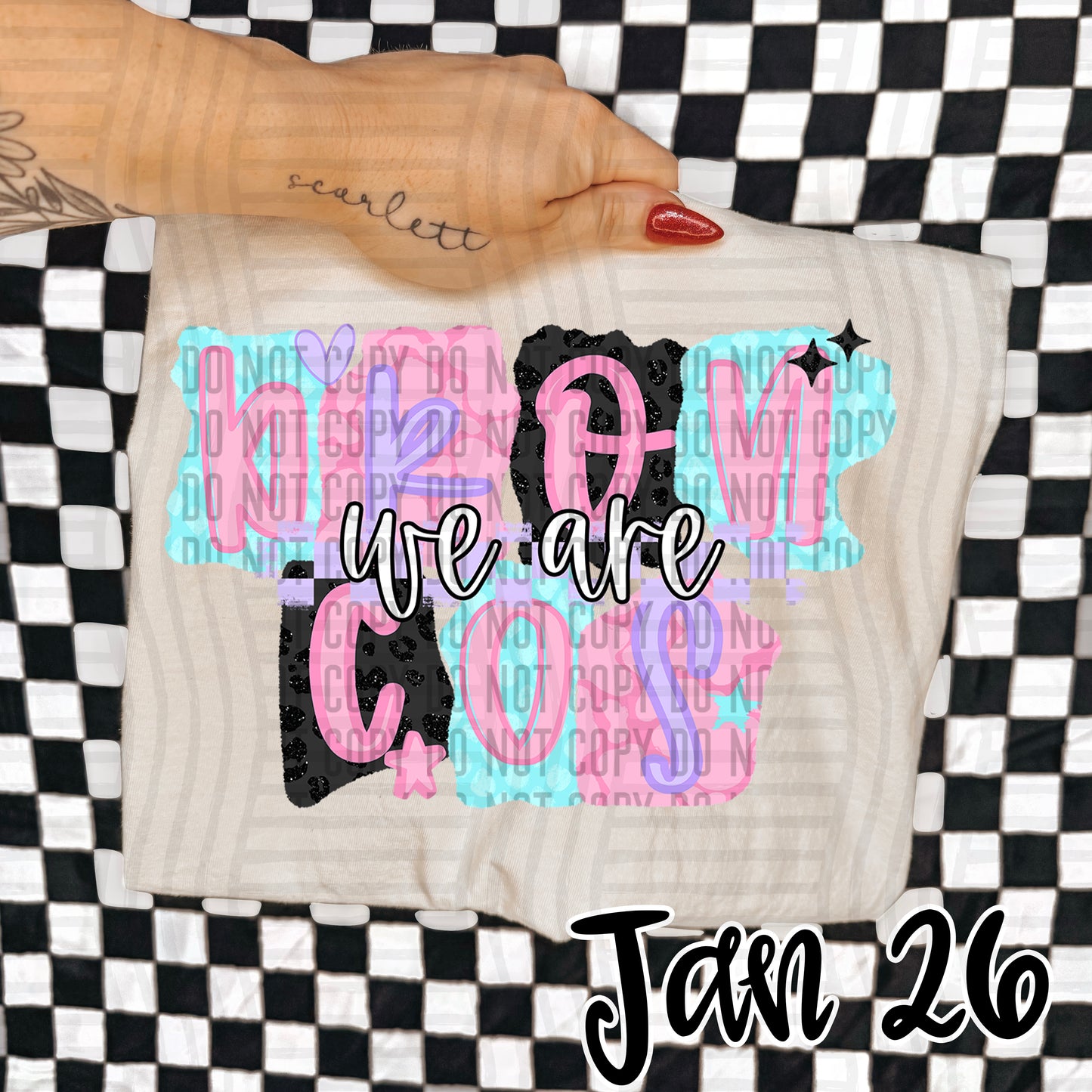 Pink Chaos - Custom + DROPDOWN - 300 DPI digital download