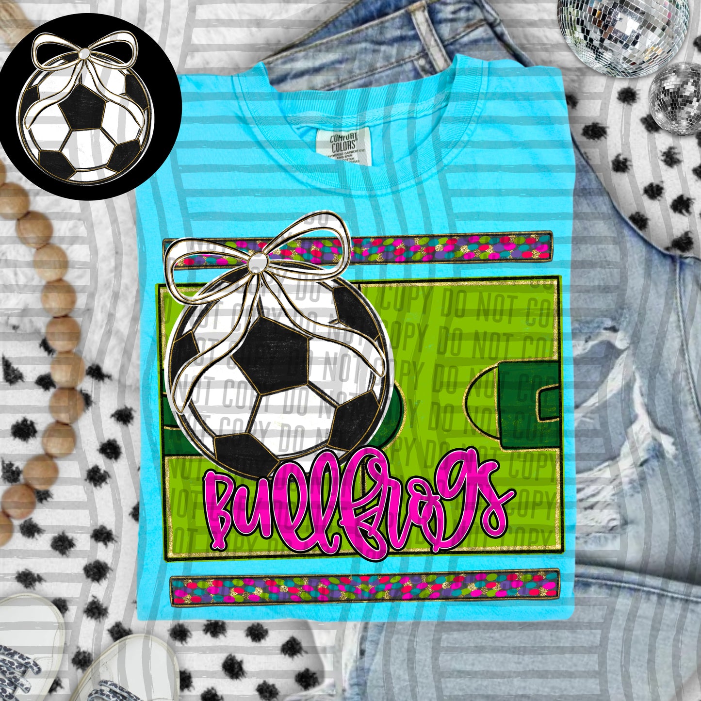 Preppy Soccer Field -optional pocket + Custom + Dropdown - 300 dpi Digital Download