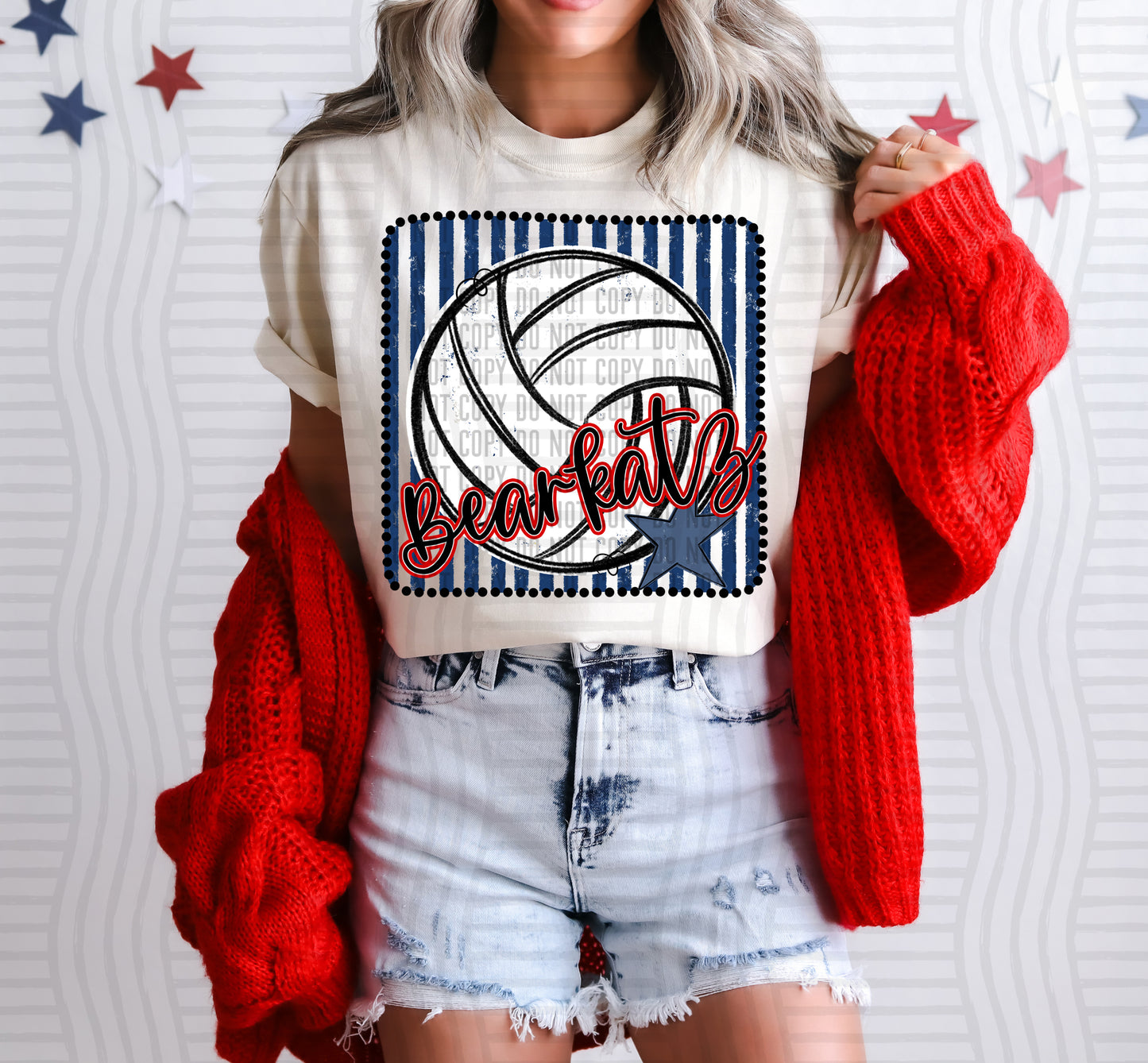 Volleyball RWB Framed -  Custom + DROPDOWN - 300 DPI digital download