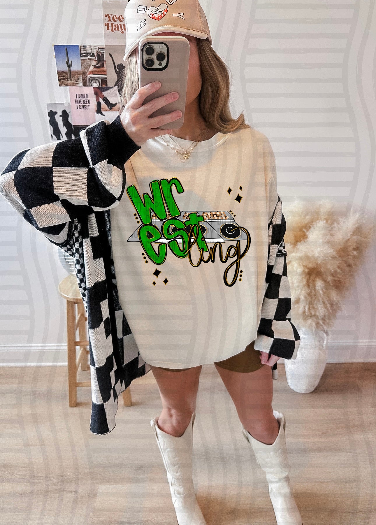 WRESTLING mat- Color Dropdown Digital Download 300DPI PNG FILE