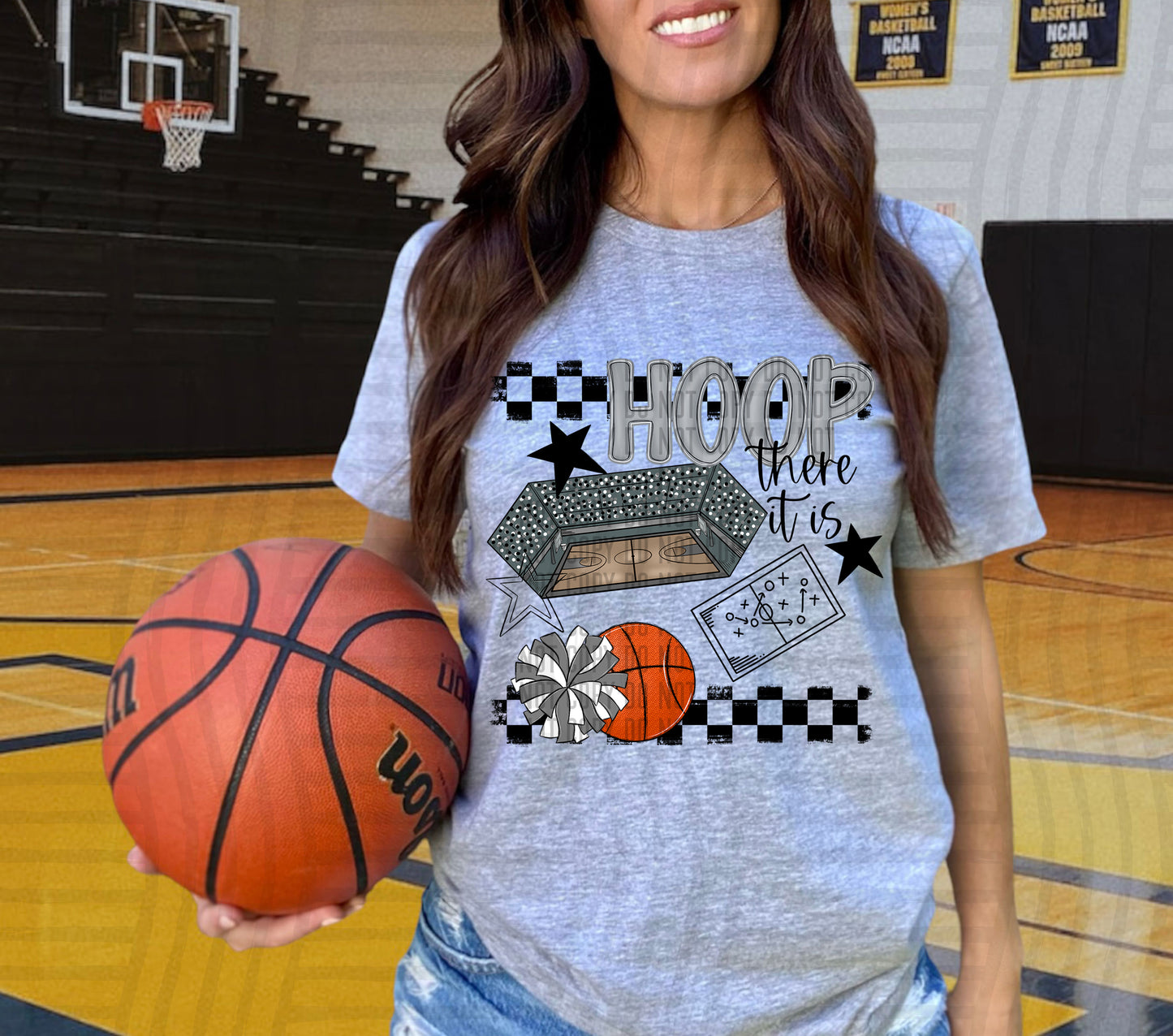 Hoop there it is - Basketball - Color Dropdown Digital Download 300DPI PNG FILE