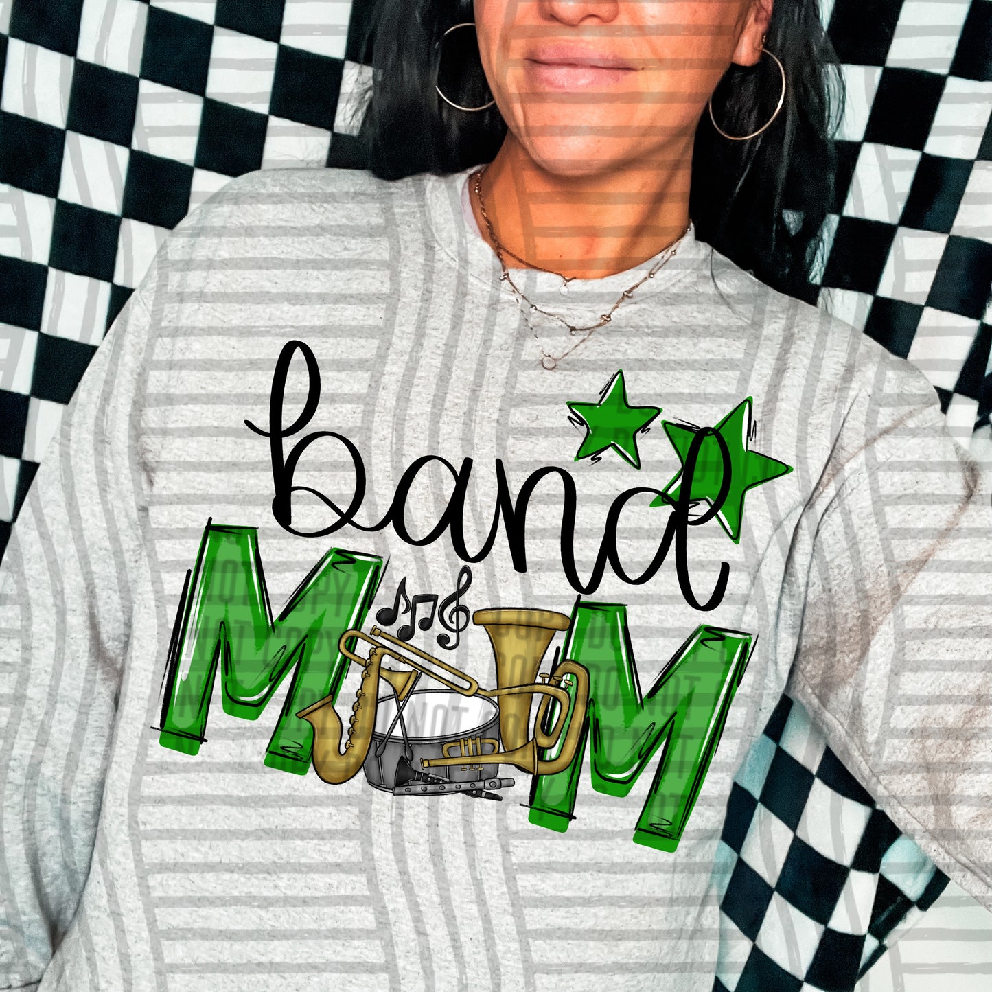 Band Mom - Color Dropdown Digital Download 300DPI PNG FILE