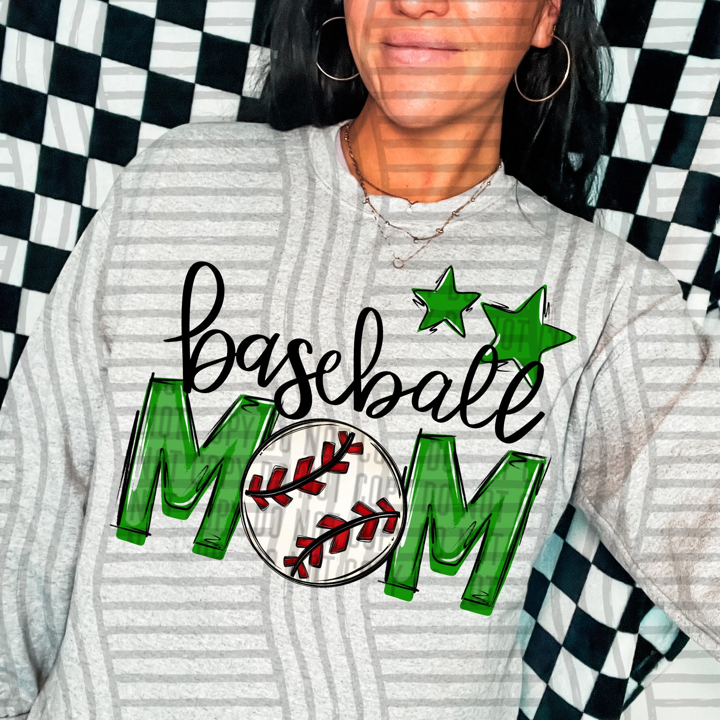 Baseball Mom - Color Dropdown Digital Download 300DPI PNG FILE
