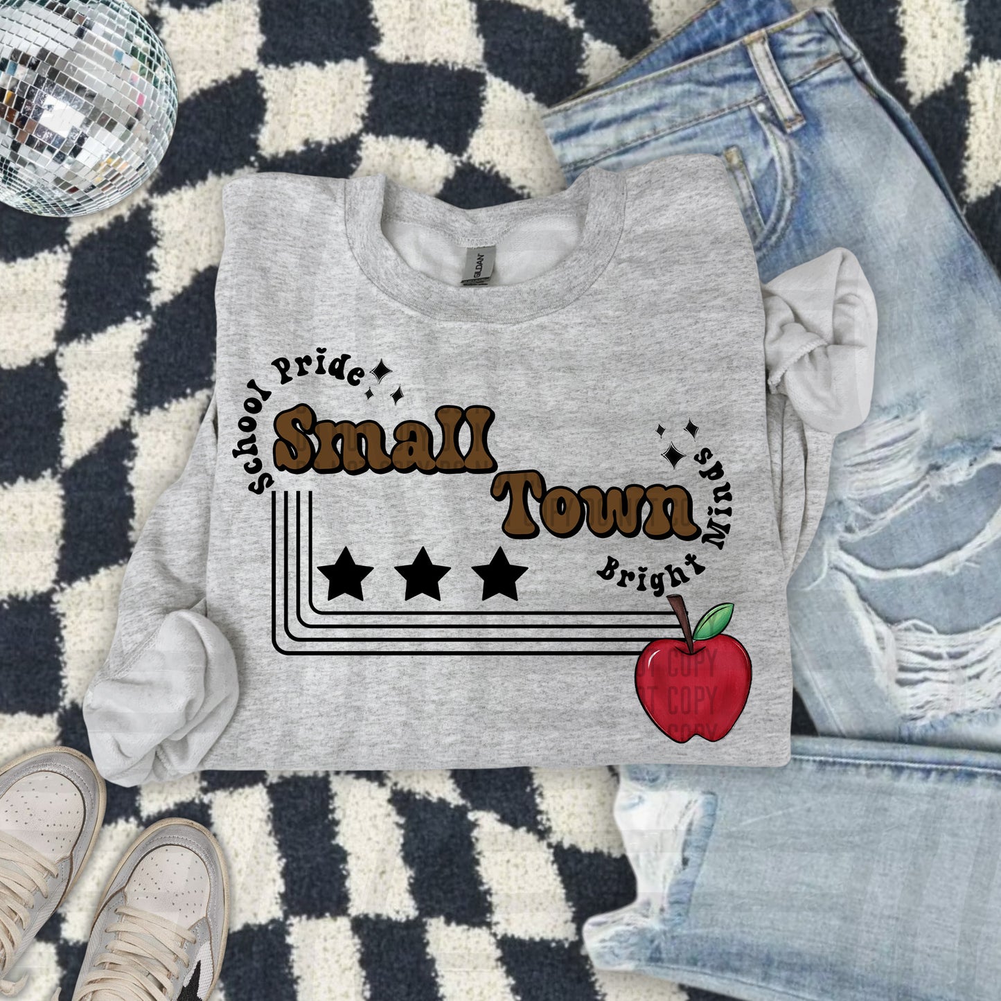 APPLE - Small town - Color Dropdown Digital Download 300DPI PNG FILE