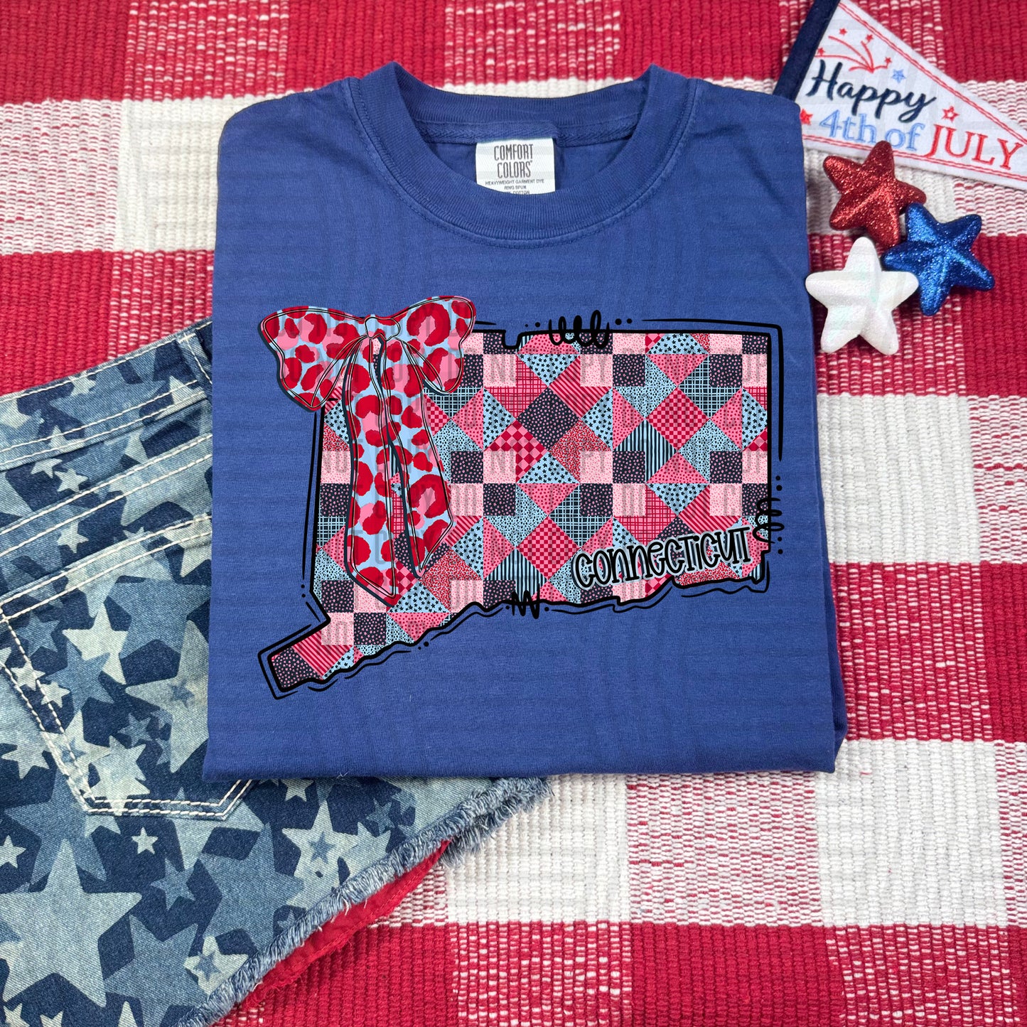 RWB PATCHWORK  -PICK A STATE -  Digital download 300DPI PNG FILE