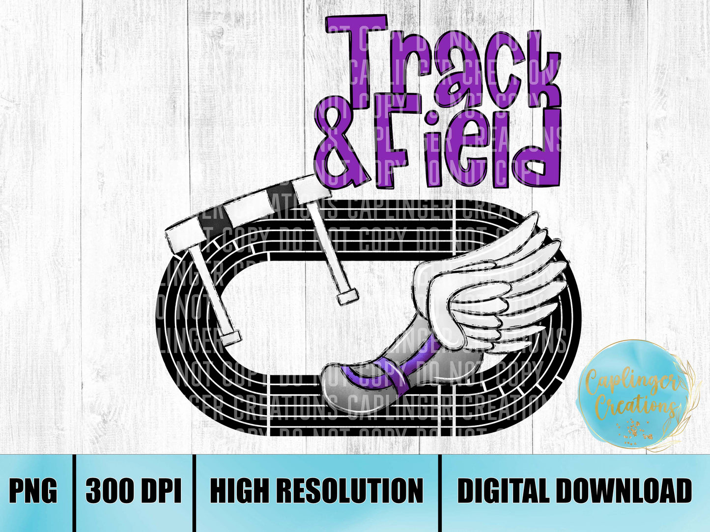 Purple Running Track - Digital download 300DPI PNG FILE