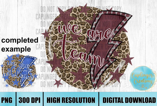 CUSTOM -Leopard print bolt We are - Digital download 300DPI PNG FILE