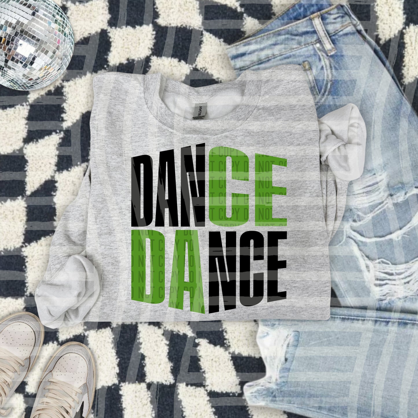 DANCE word art - Color Dropdown Digital Download 300DPI PNG FILE