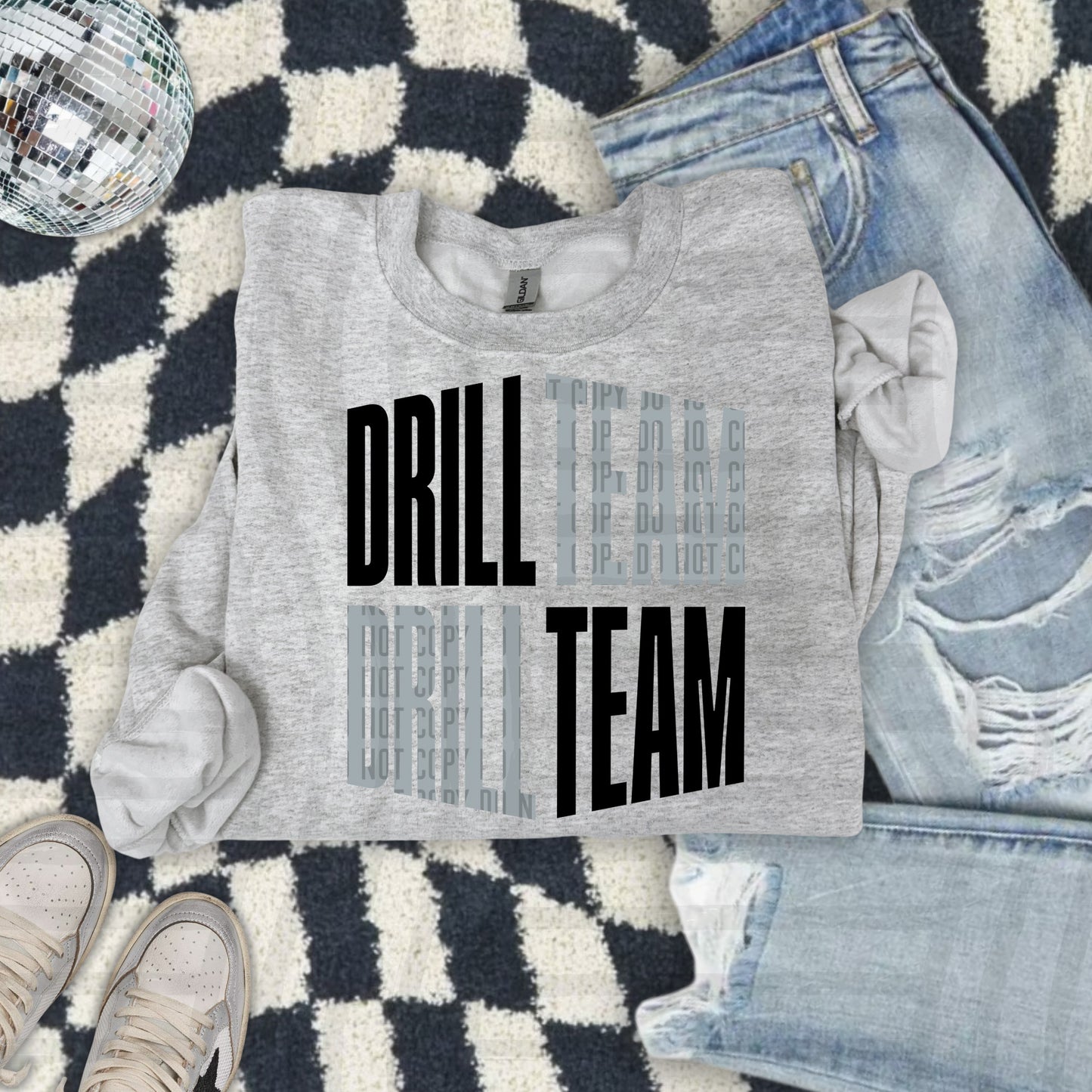 DRILL TEAM word art - Color Dropdown Digital Download 300DPI PNG FILE