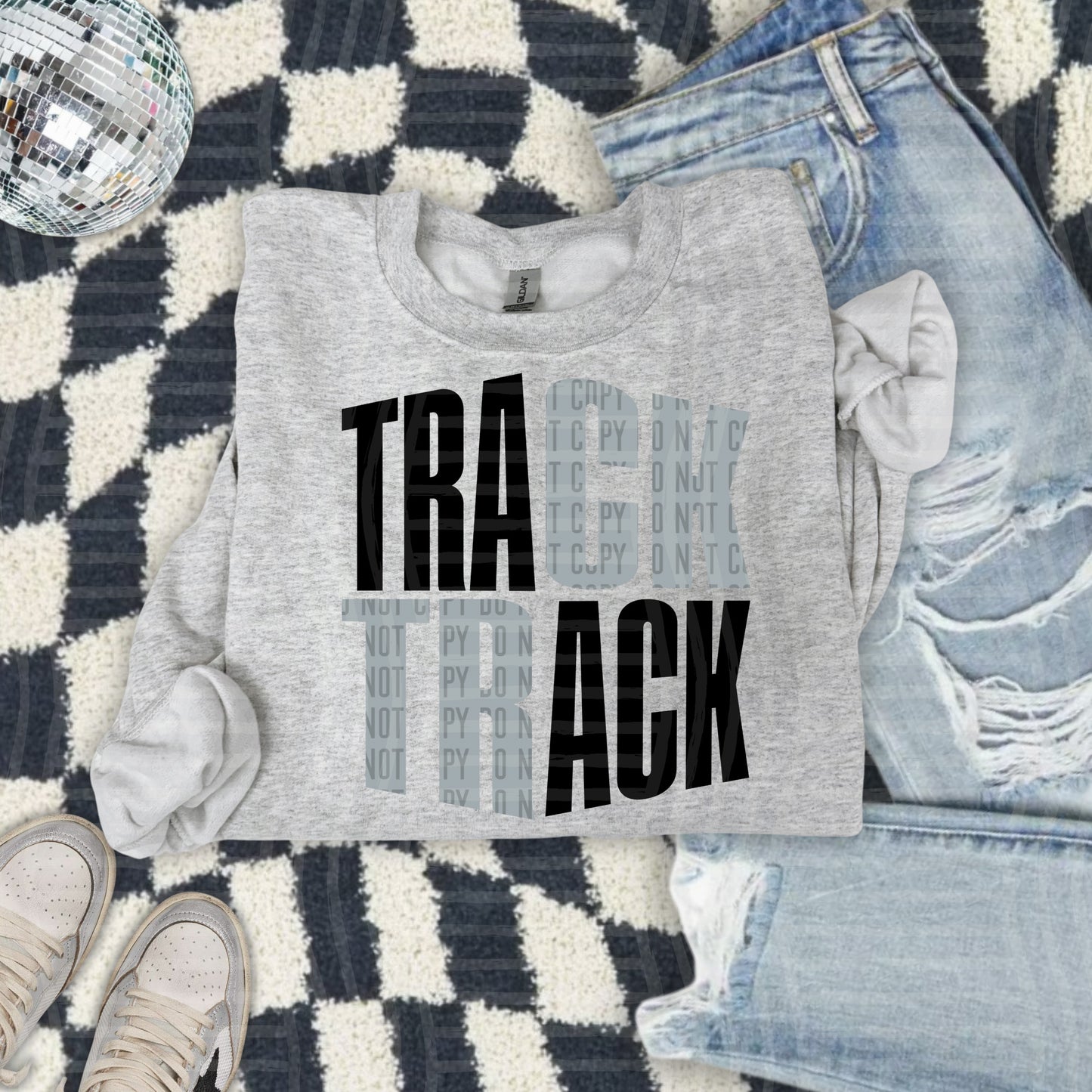 TRACK word art - Color Dropdown Digital Download 300DPI PNG FILE