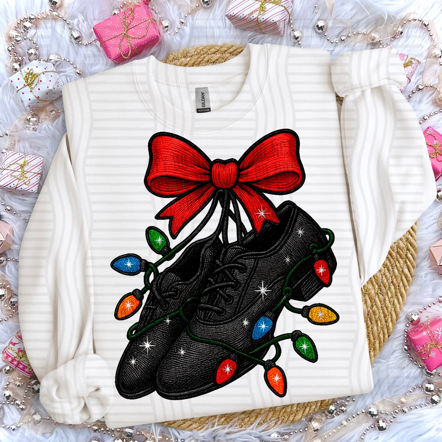 Christmas Faux Embroidery Sports Balls