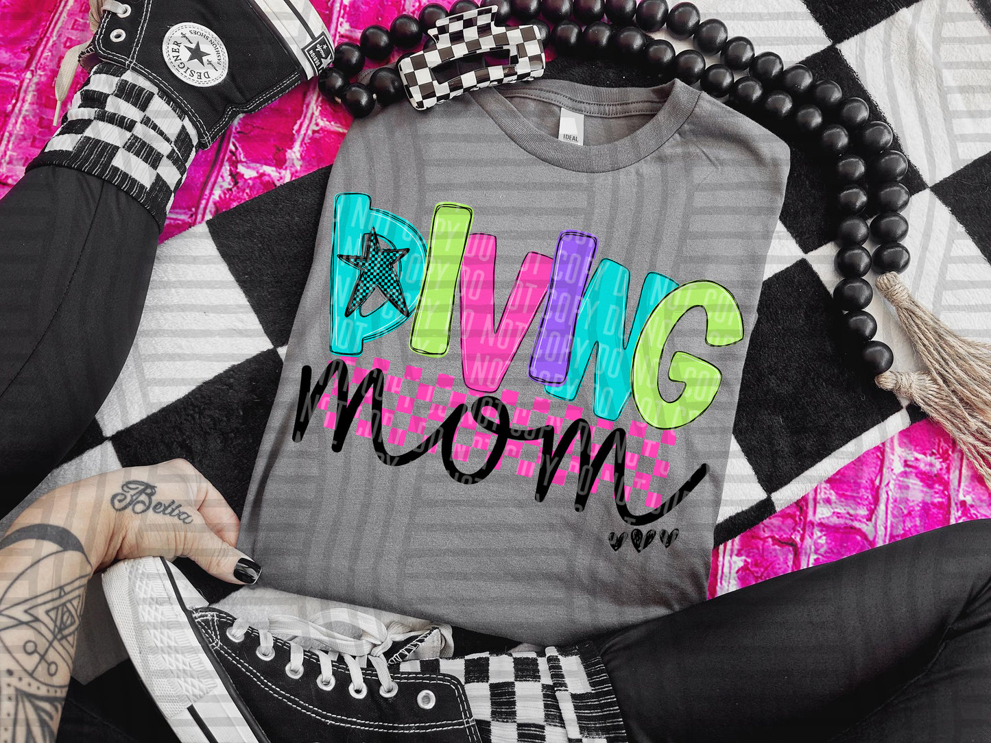 Checkmate Starburst Sports mom - DROPDOWN - 300 DPI digital download