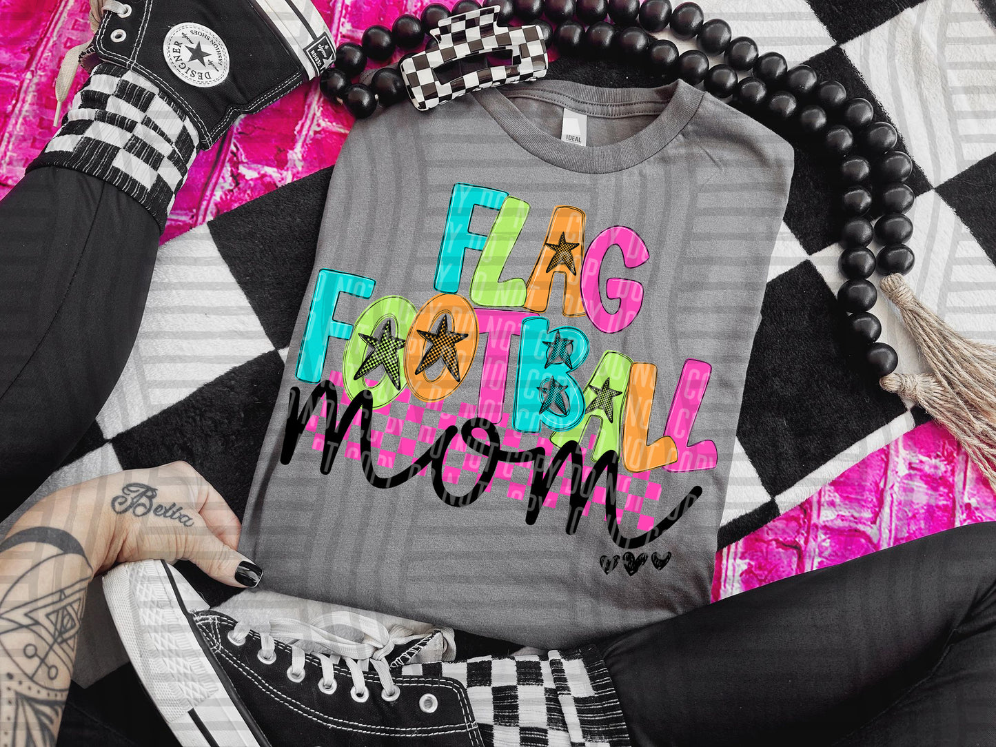 Checkmate Starburst Sports mom - DROPDOWN - 300 DPI digital download