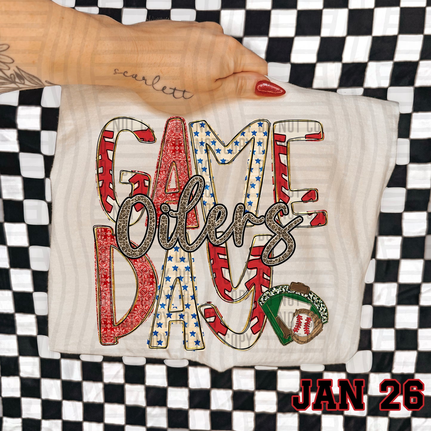 Game Day Baseball LEOPARD PRINT CENTER - Custom + DROPDOWN - 300 DPI digital download