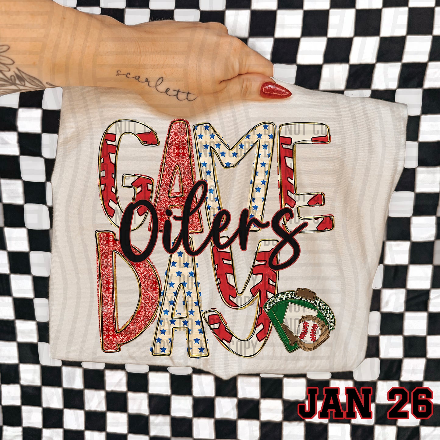 Game Day BASEBALL- Custom + DROPDOWN - 300 DPI digital download
